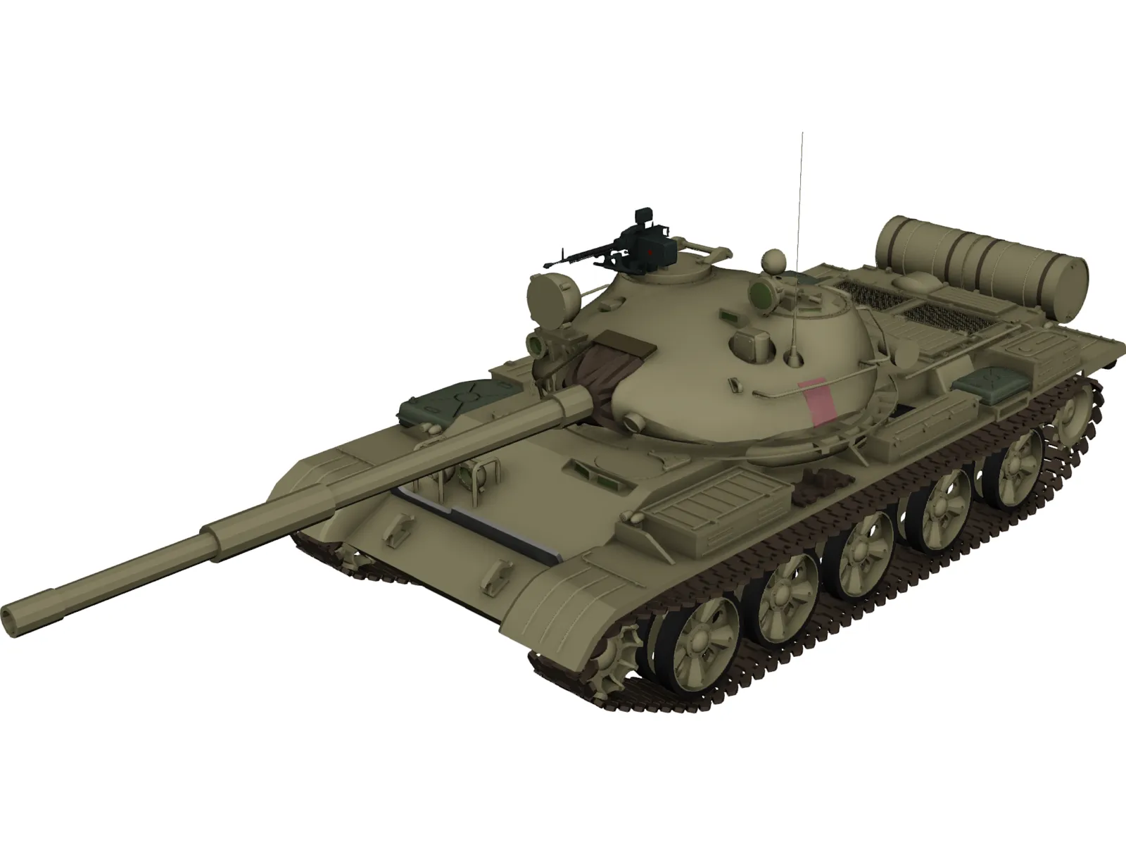 T-62A Russian Tank 3D Model