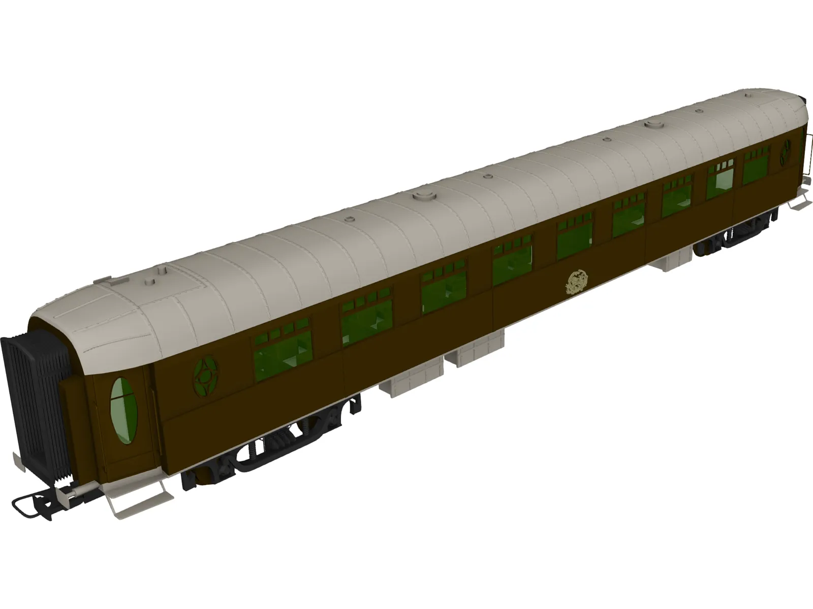 Train Coach 2nd Class 3D Model