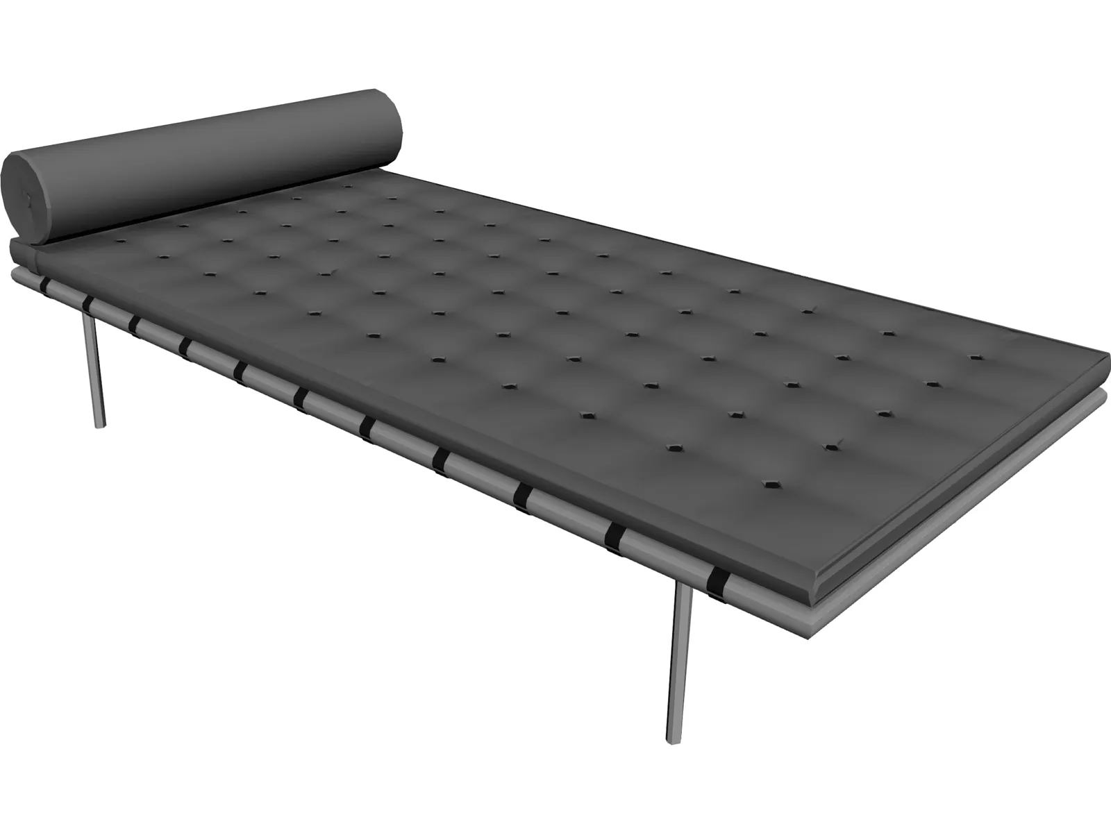 Mies Barcelona Couch 3D Model