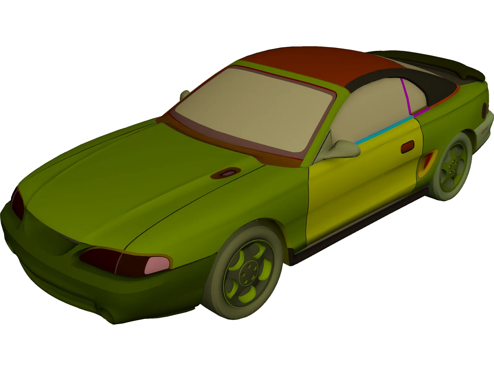 Ford Mustang Coupe (1996) 3D Model