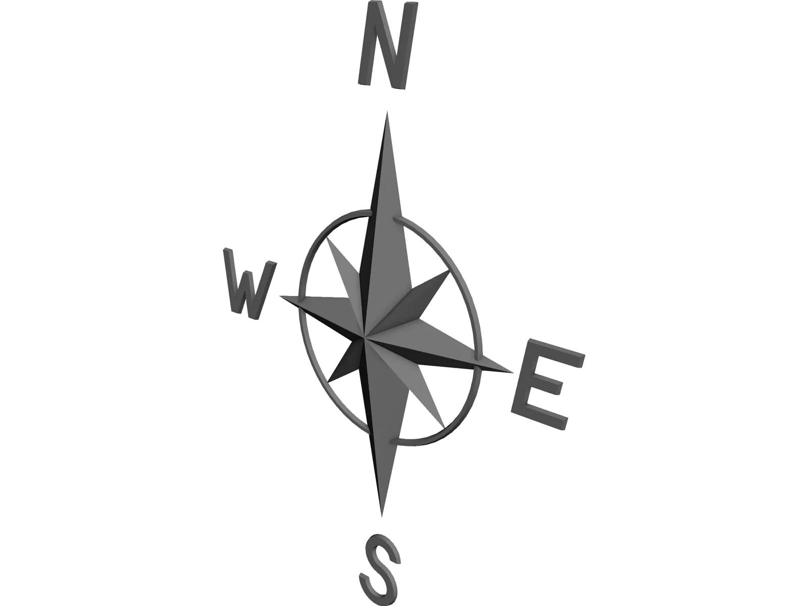 Compass Rose 3D Model