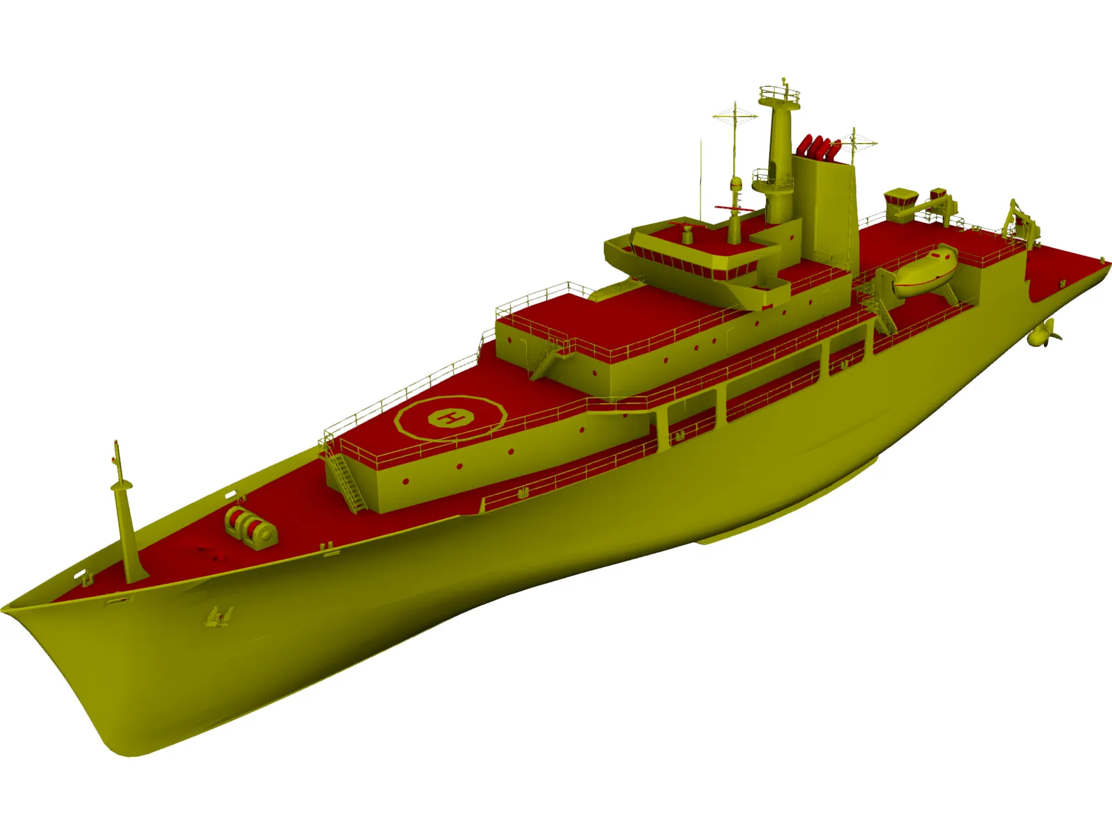 Survey Vessel T-AGS 60 Class 3D Model