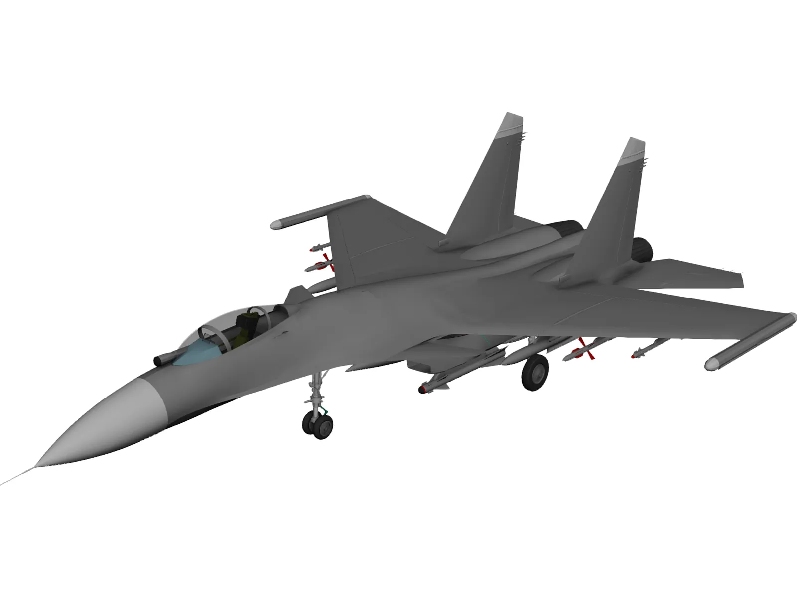 Sukhoi Su-27 Flanker 3D Model