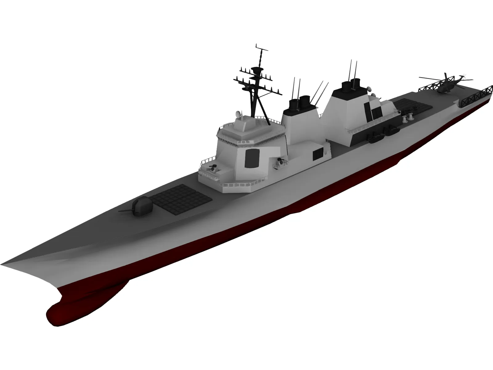 DDG-51 Arleigh Burke Class Destroyer 3D Model