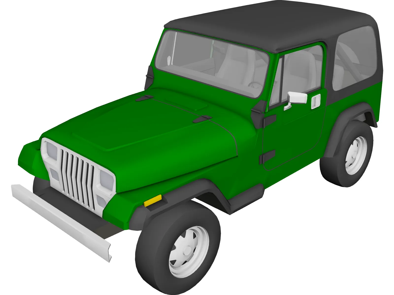 Jeep Wrangler (1989) 3D Model