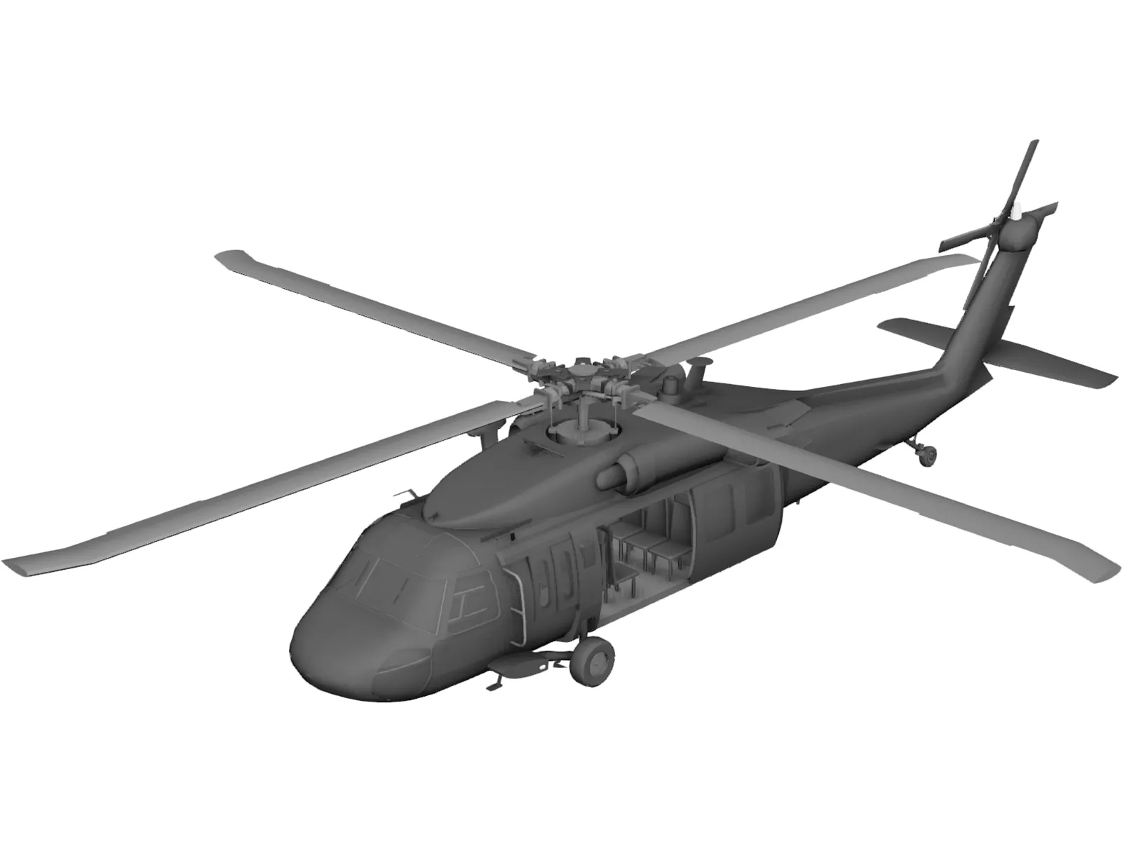 Sikorsky UH-60L Black Hawk [+Interior] 3D Model