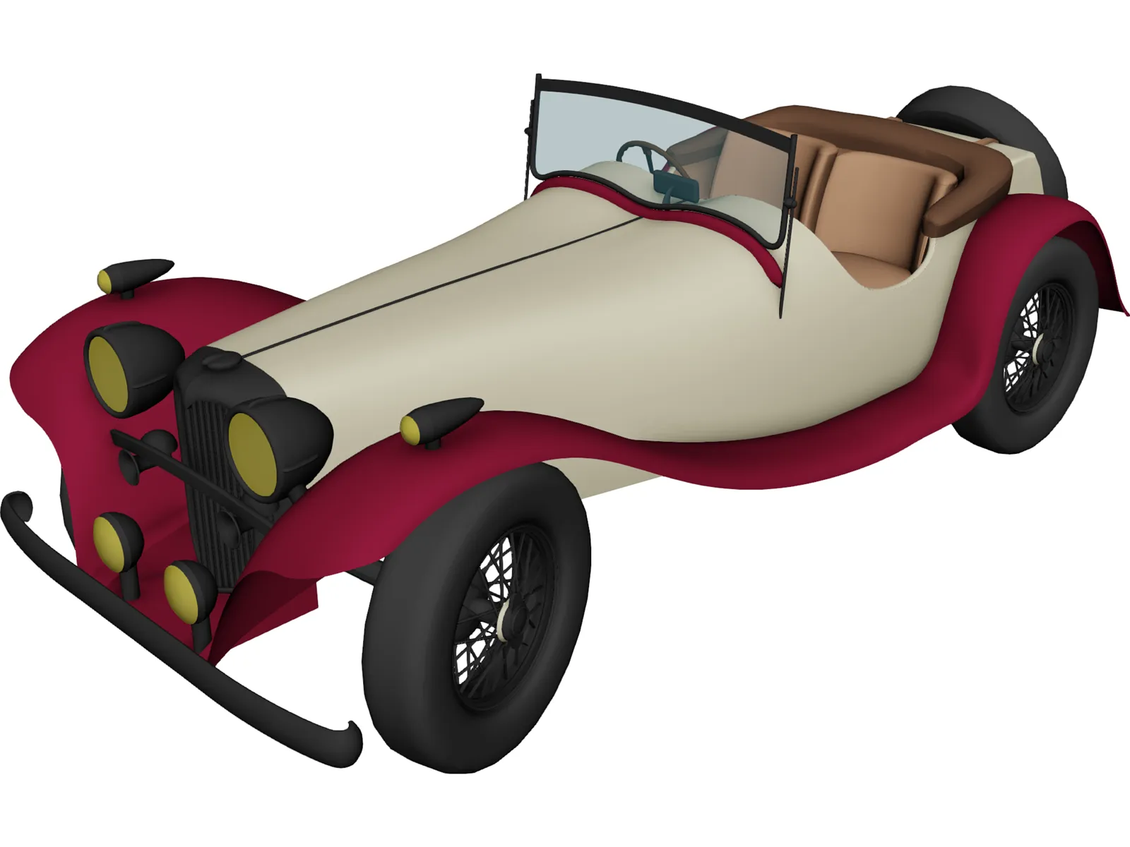 Jaguar SS2 3D Model