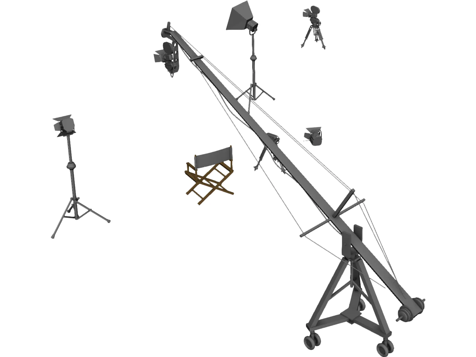 Studio Set Cameras 3D Model