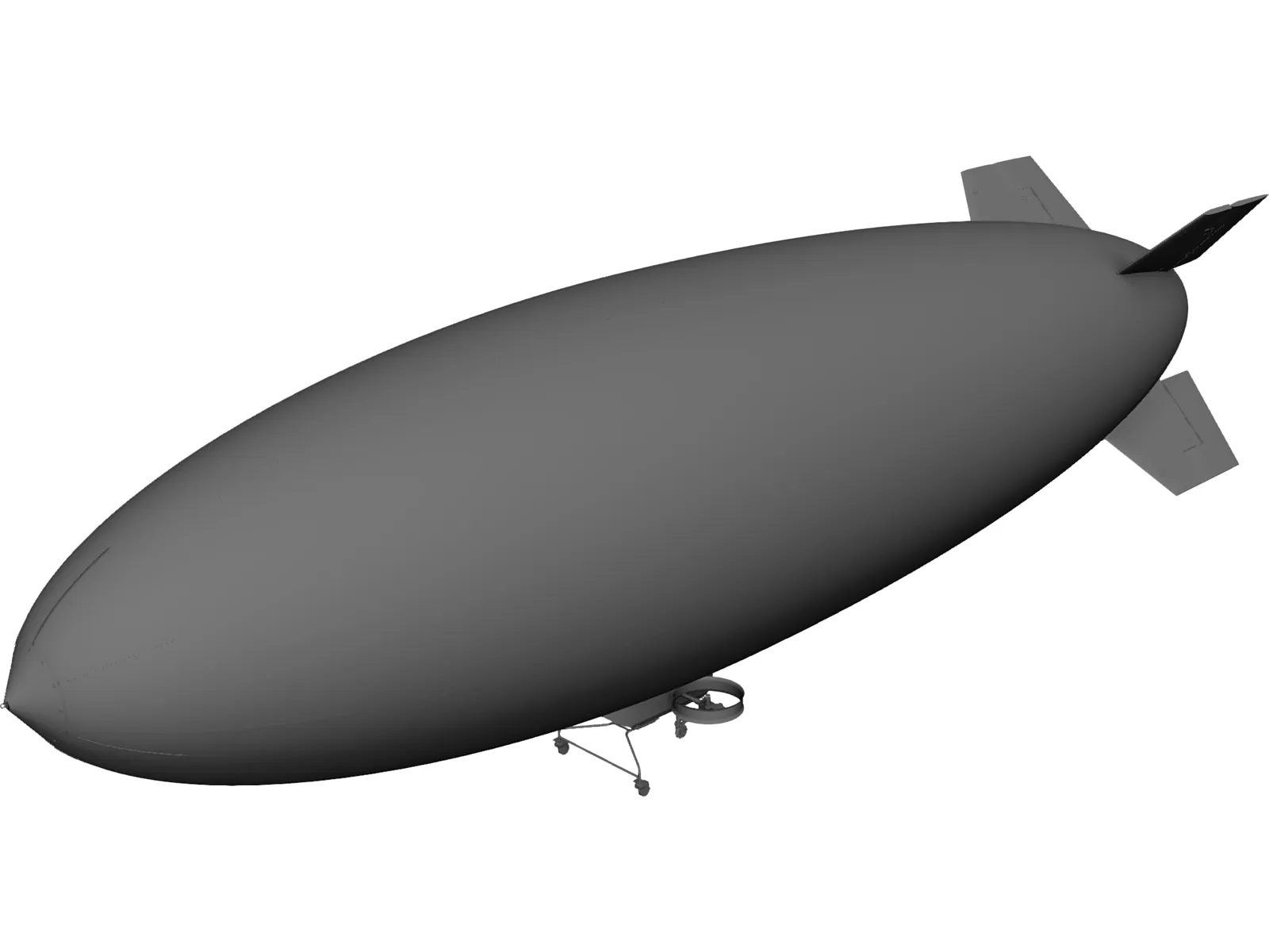 Airship Blimp 3D Model