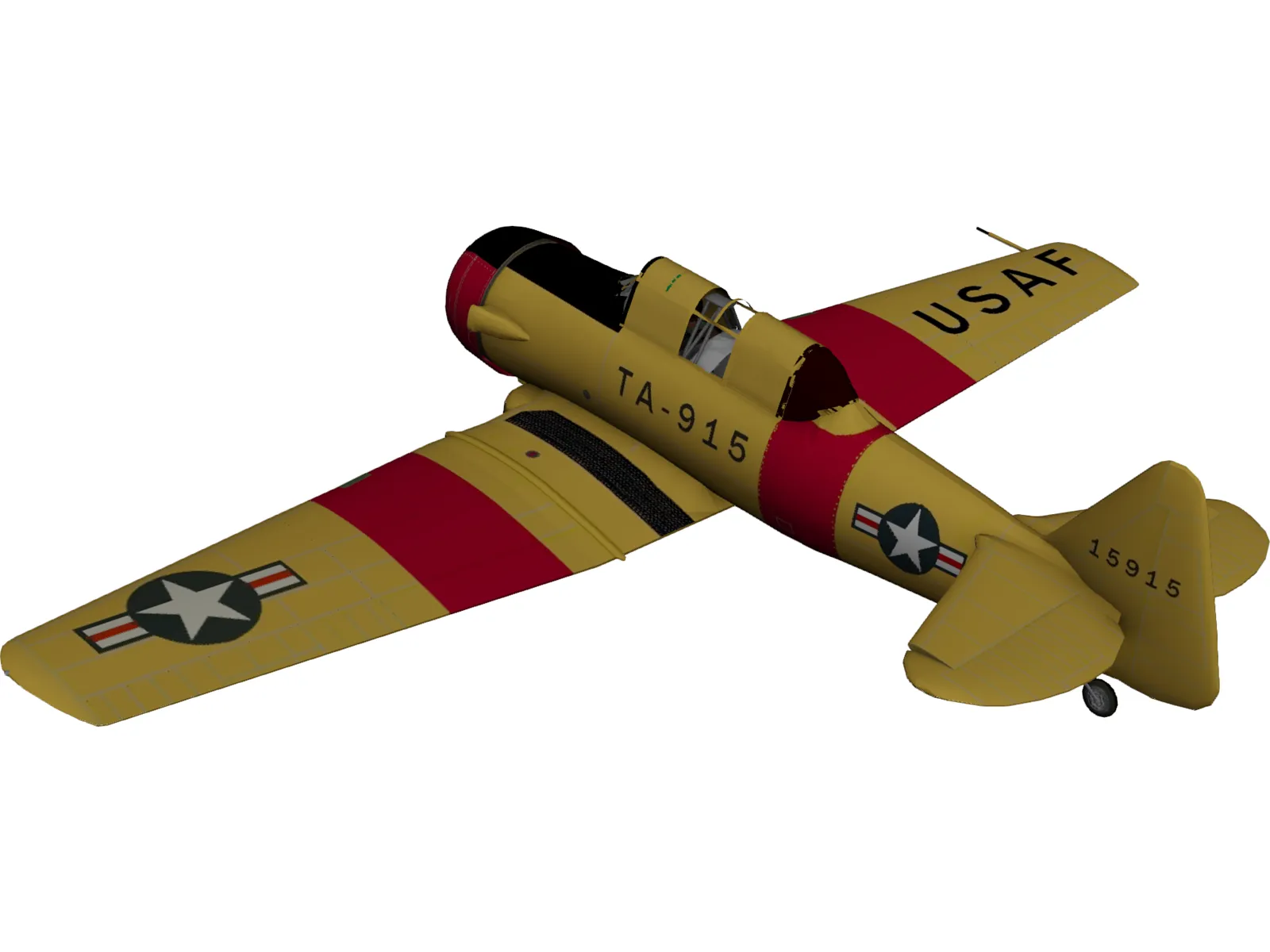 T-6 Texan 3D Model
