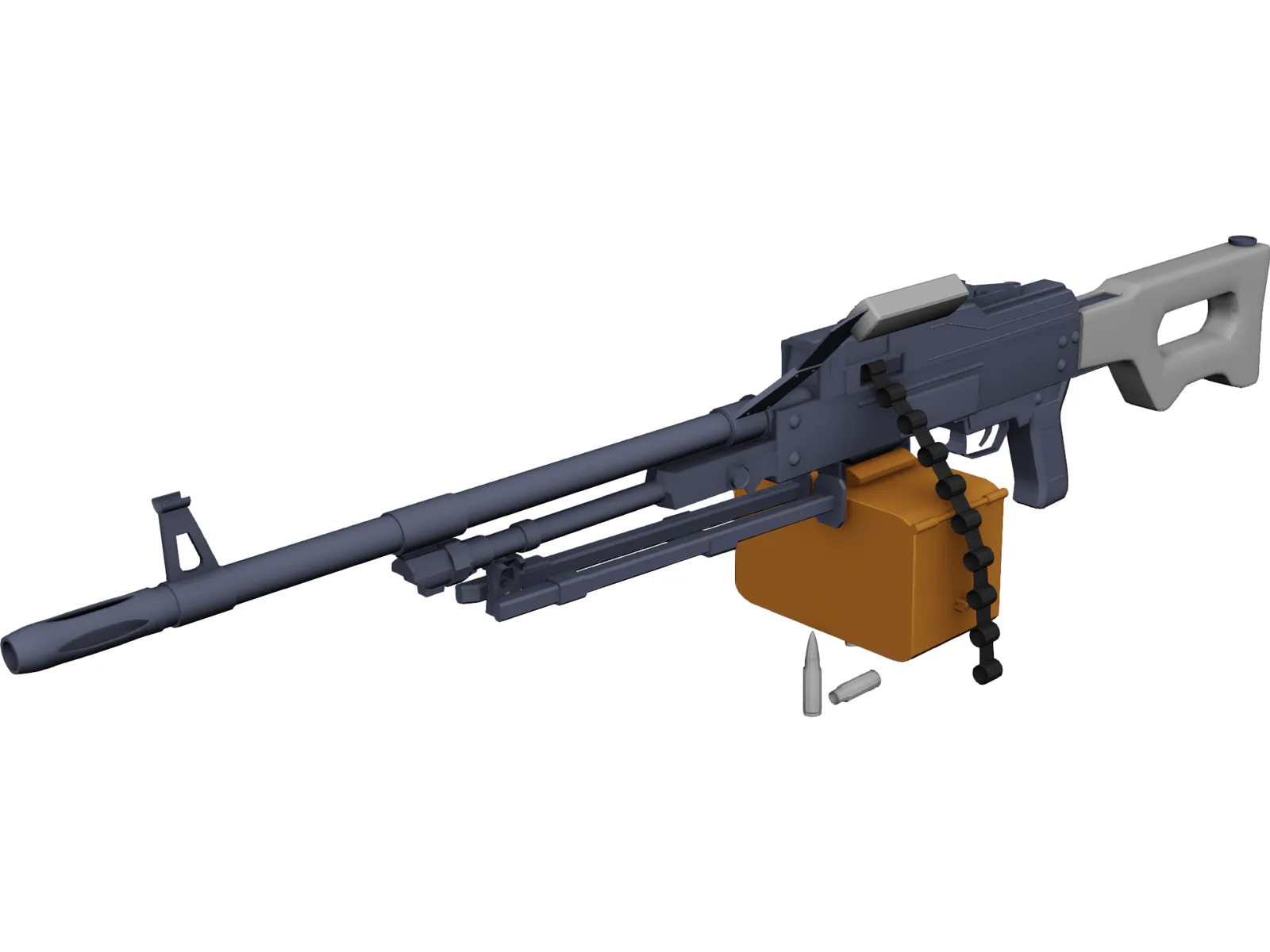 Kalashnikov Hand Machinegun 3D Model