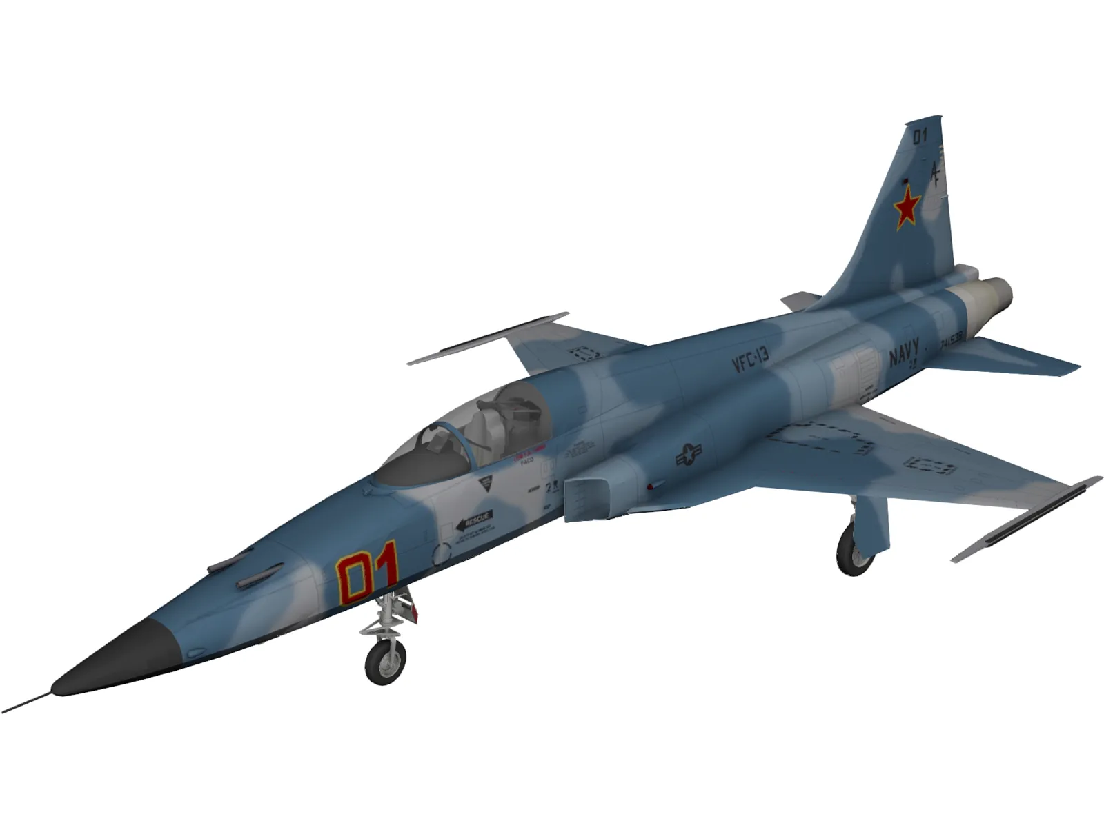 Northrop F-5E Tiger II 3D Model