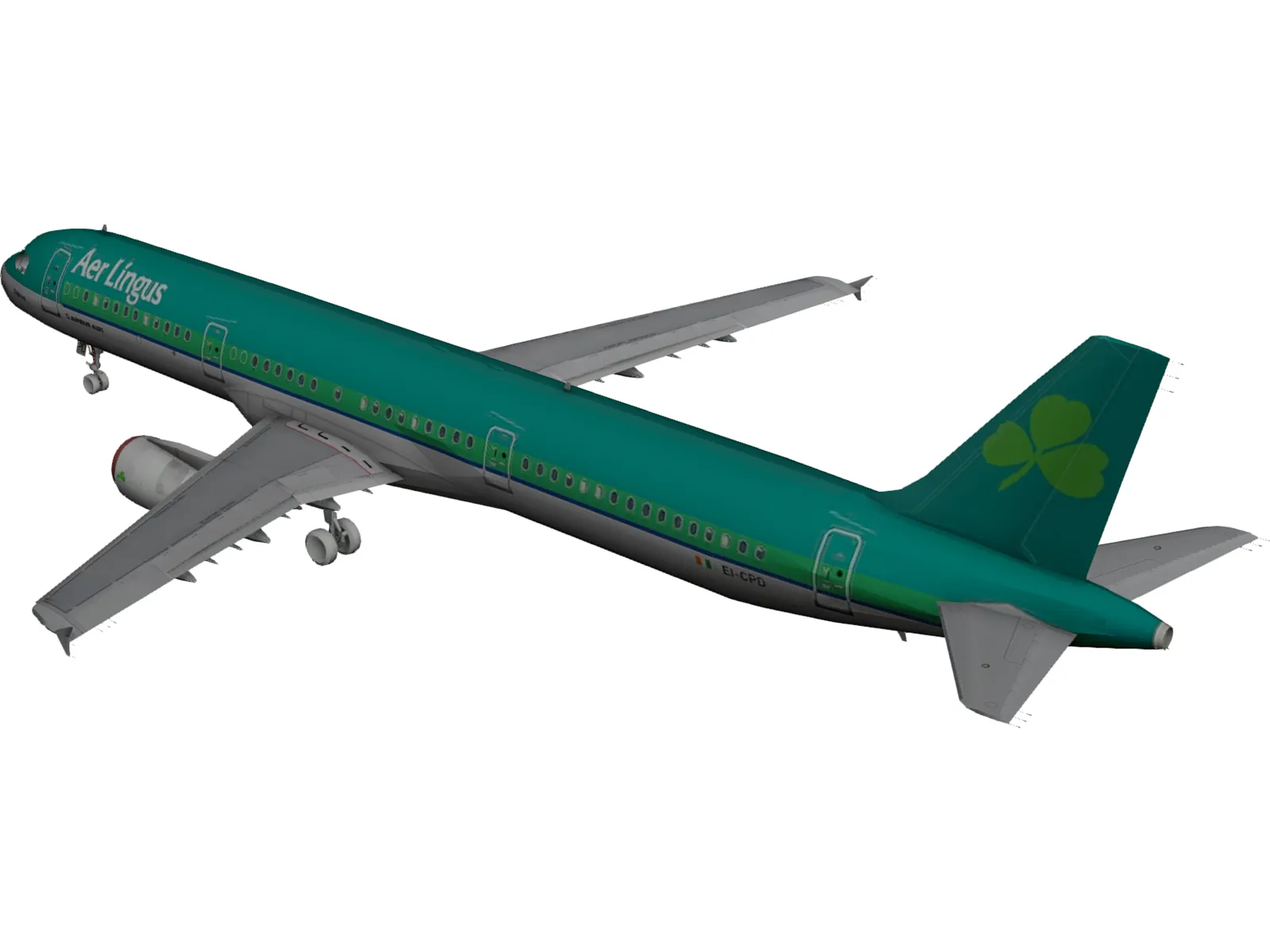 Airbus A321 Aer Lingus 3D Model