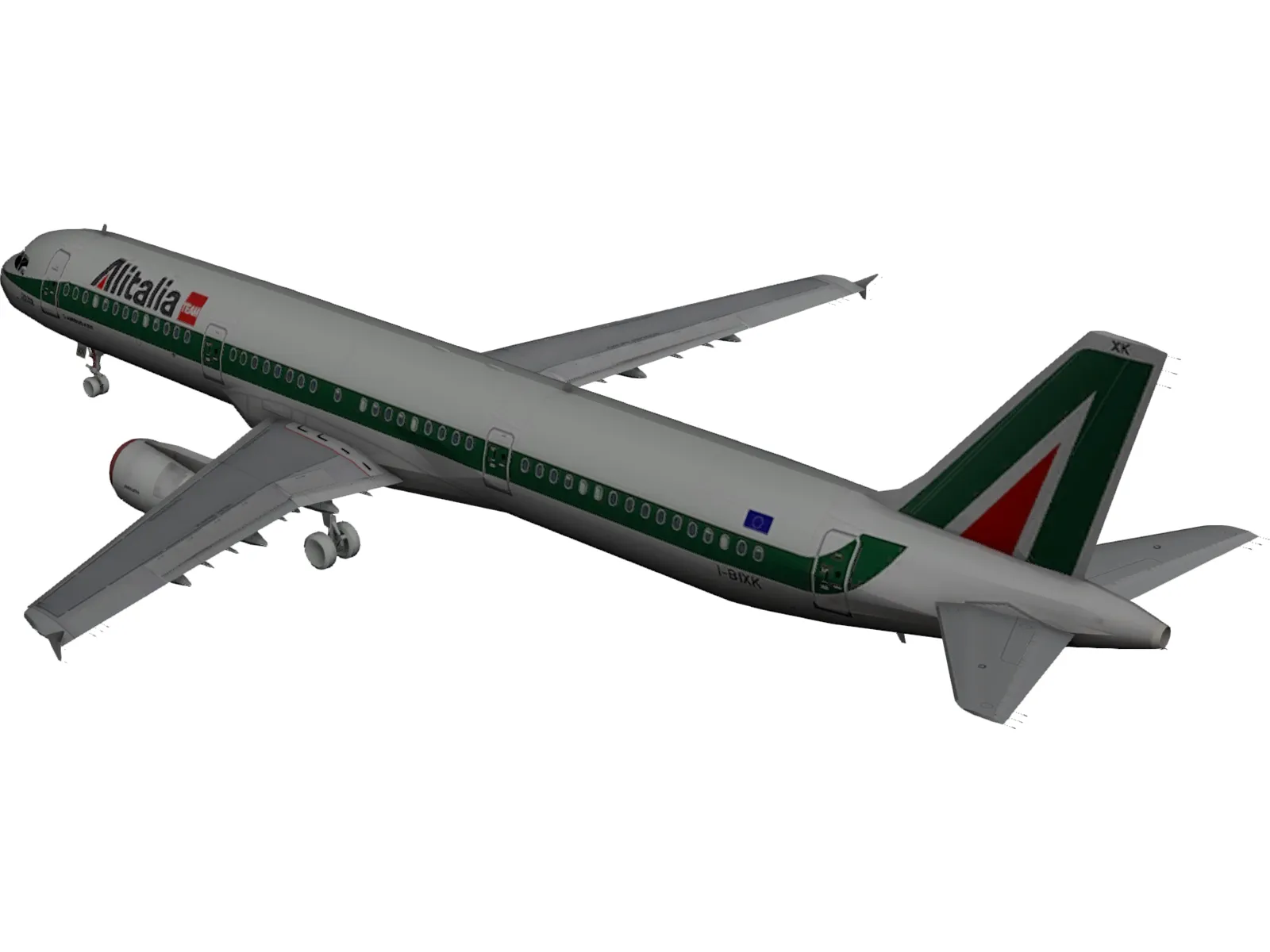 Airbus A321 Alitalia 3D Model