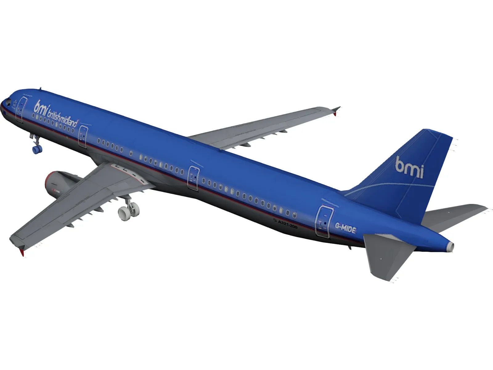 Airbus A321 British Midland 3D Model