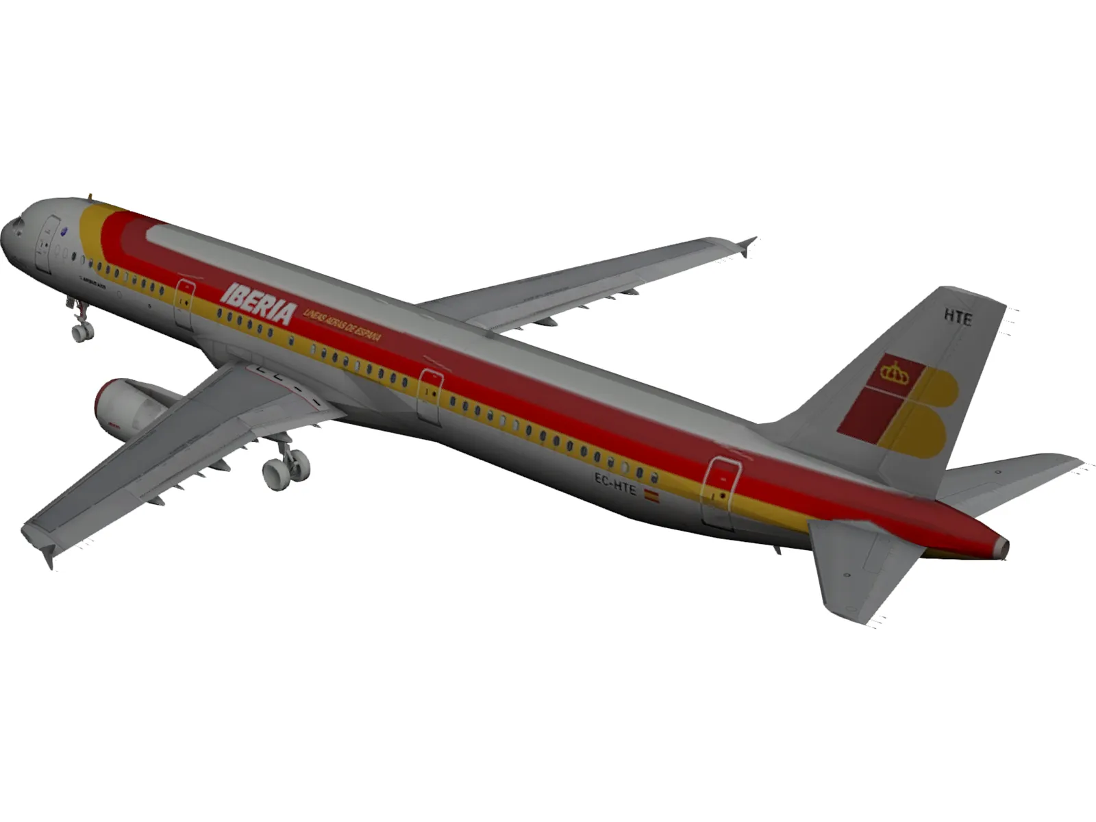 Airbus A321 Iberia 3D Model