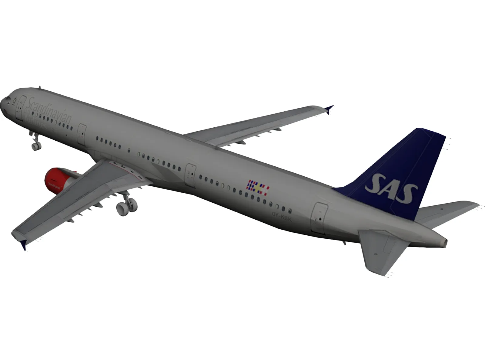 Airbus A321 SAS 3D Model