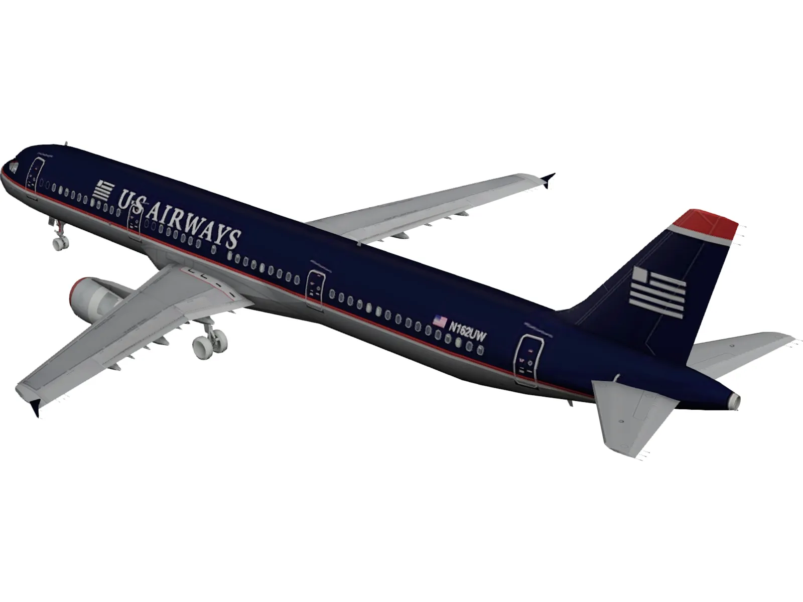 Airbus A321 US Airways 3D Model