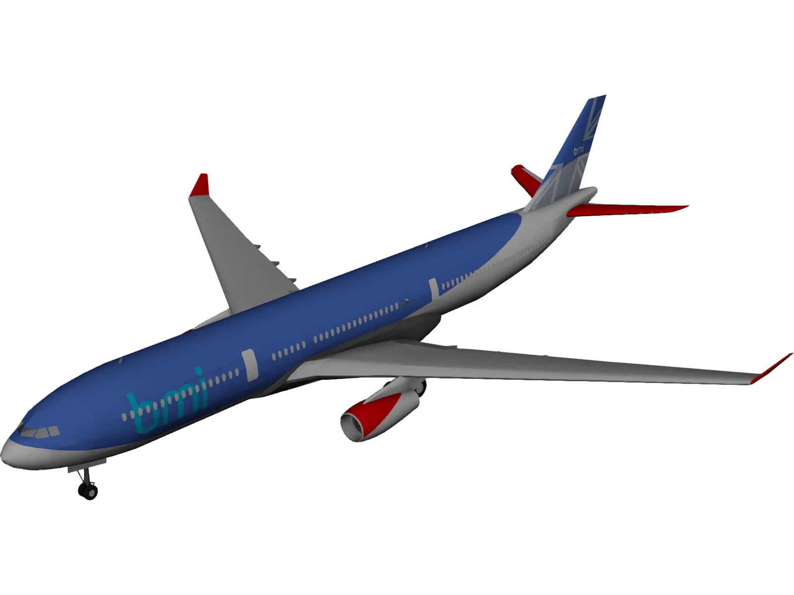 Airbus A330 BMI 3D Model