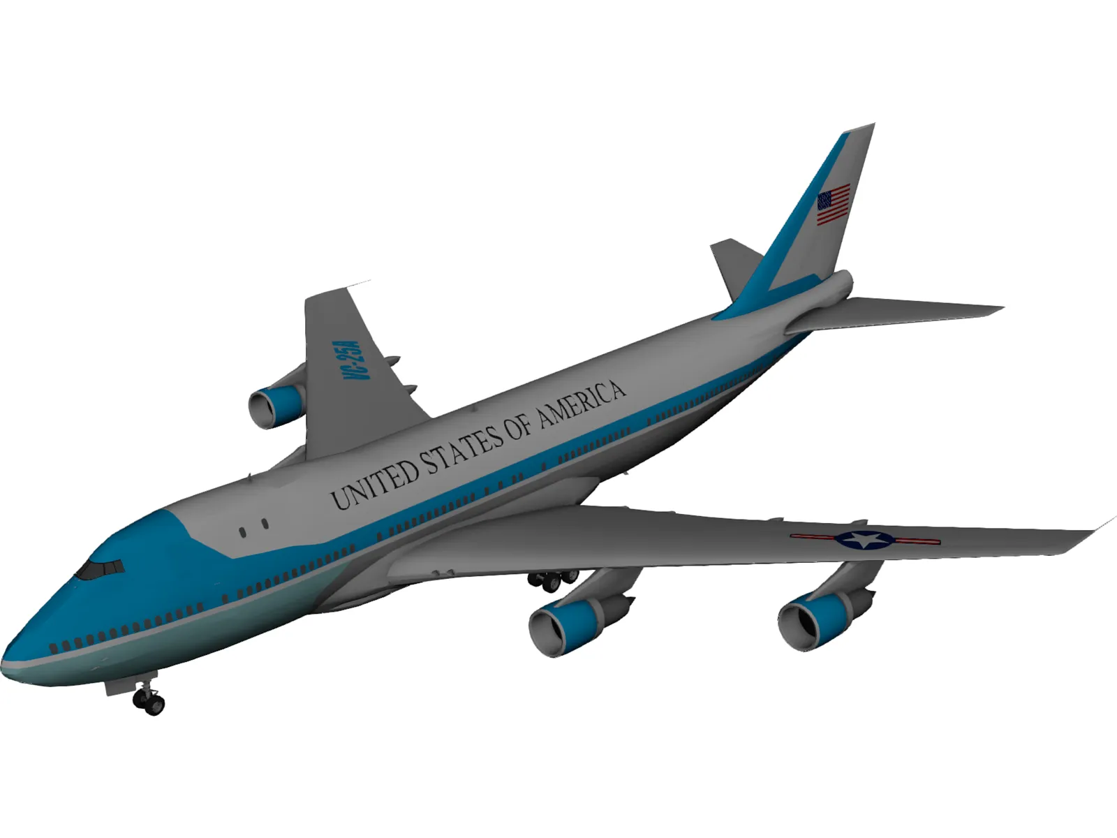 Air Force One USA Boeing 707 3D Model