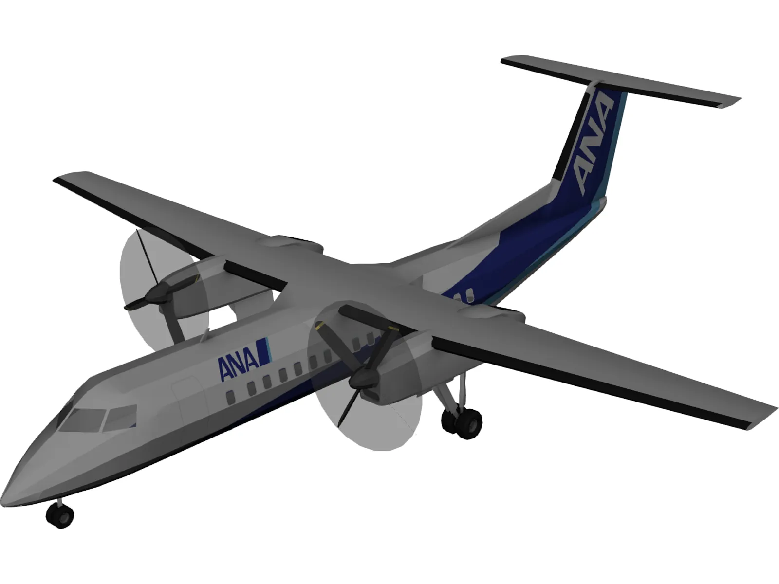 Bombardier Q300 DHC-8 Dash 8 ANA 3D Model