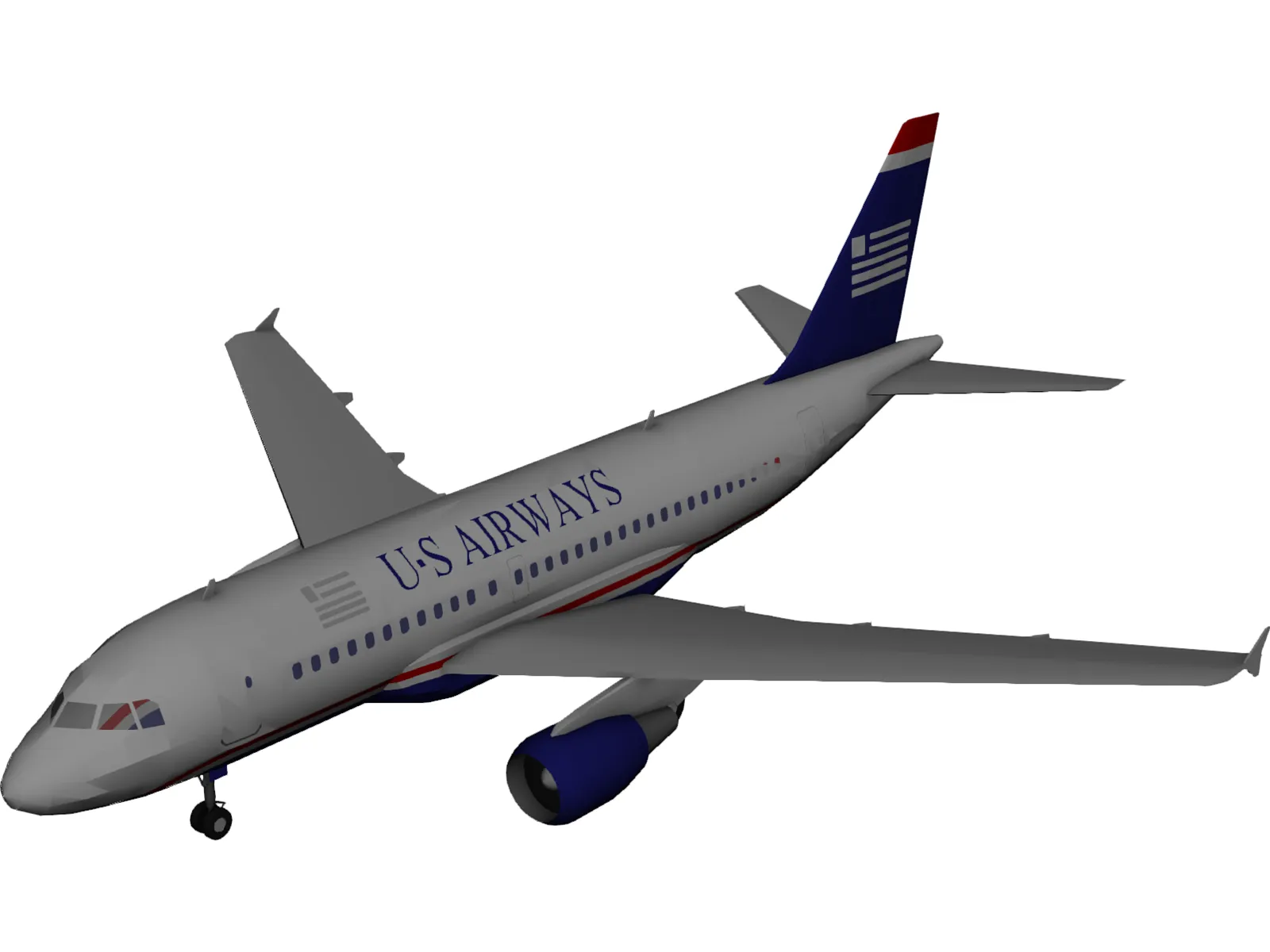 Airbus A319 U.S. Airways 3D Model
