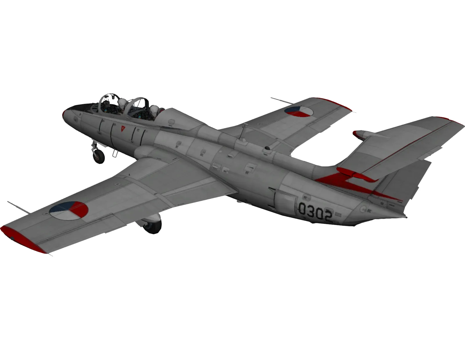 Aero L-29 Czech Air Force 3D Model