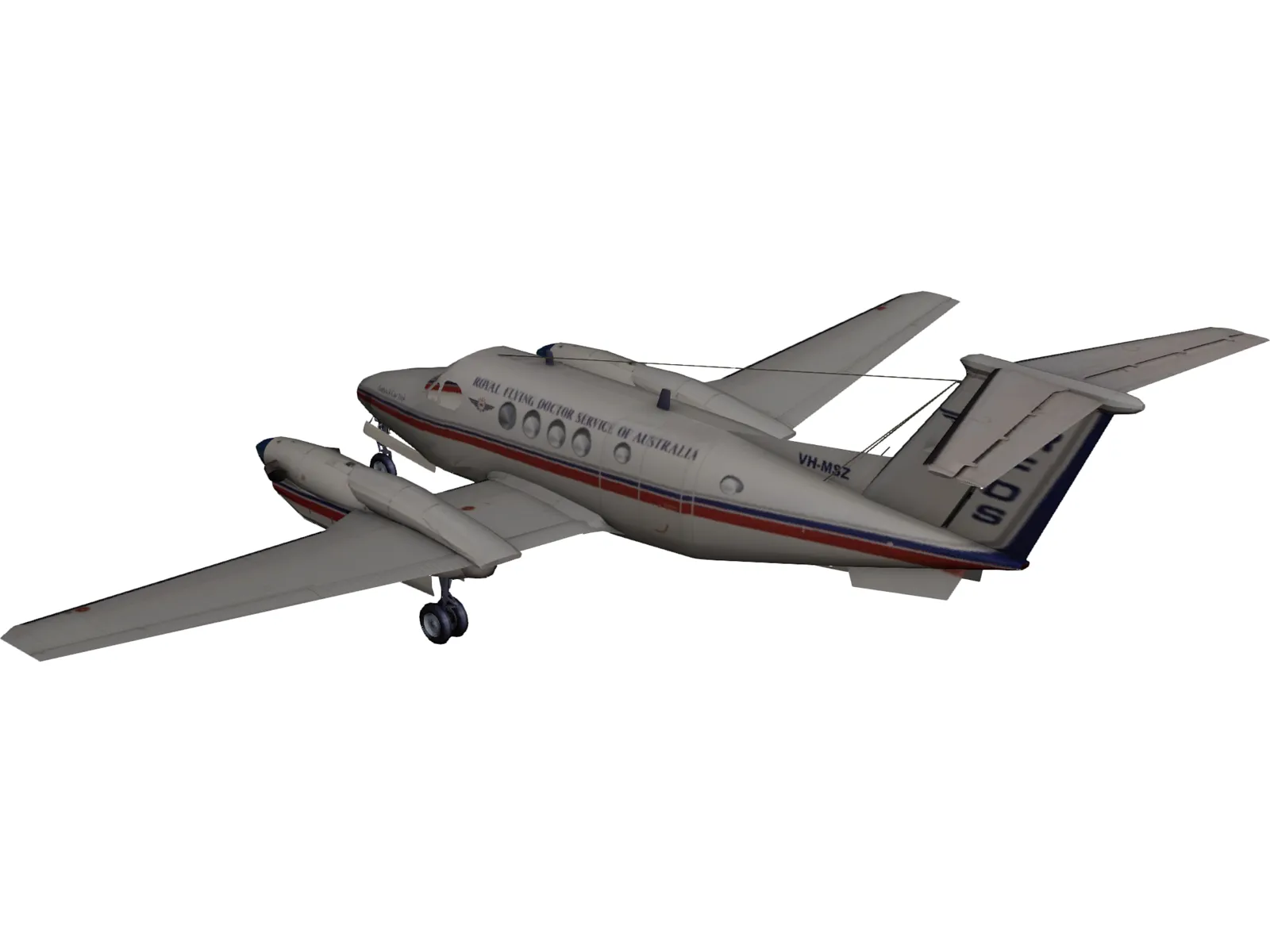 Beechcraft King Air B200C 3D Model