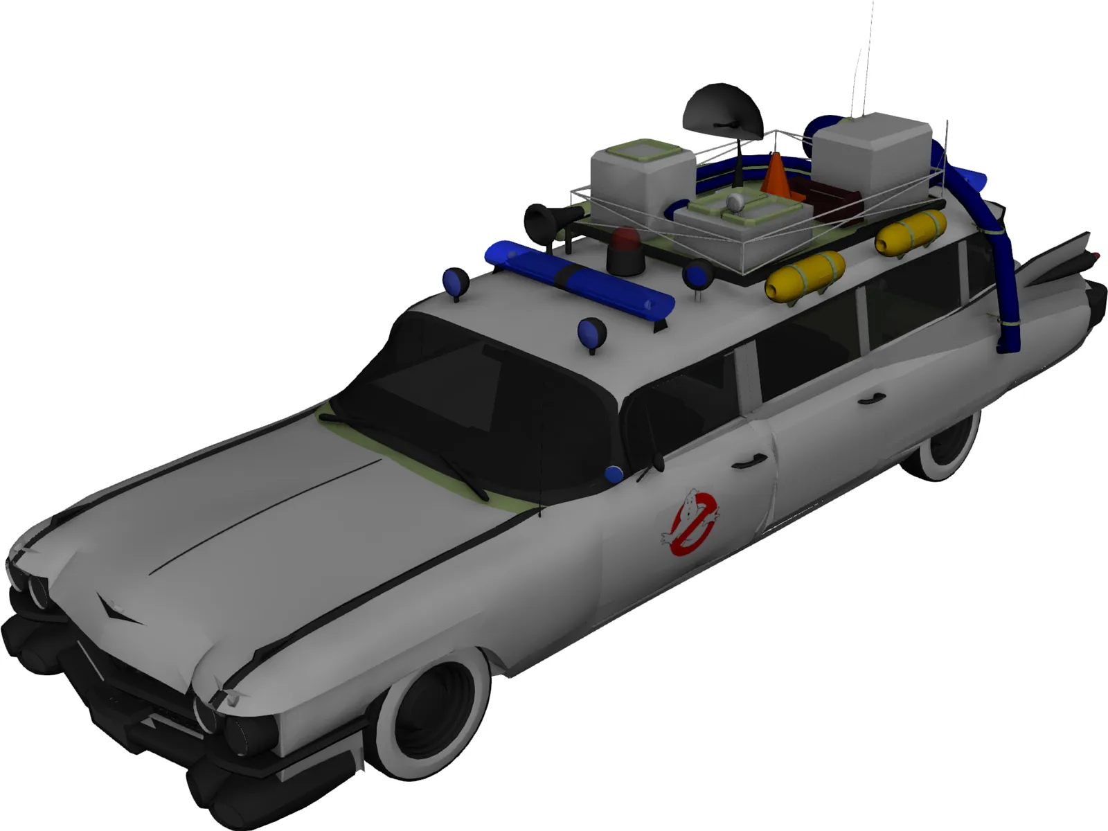 Cadillac 1959 (Ecto-1 Ghostbustres) 3D Model