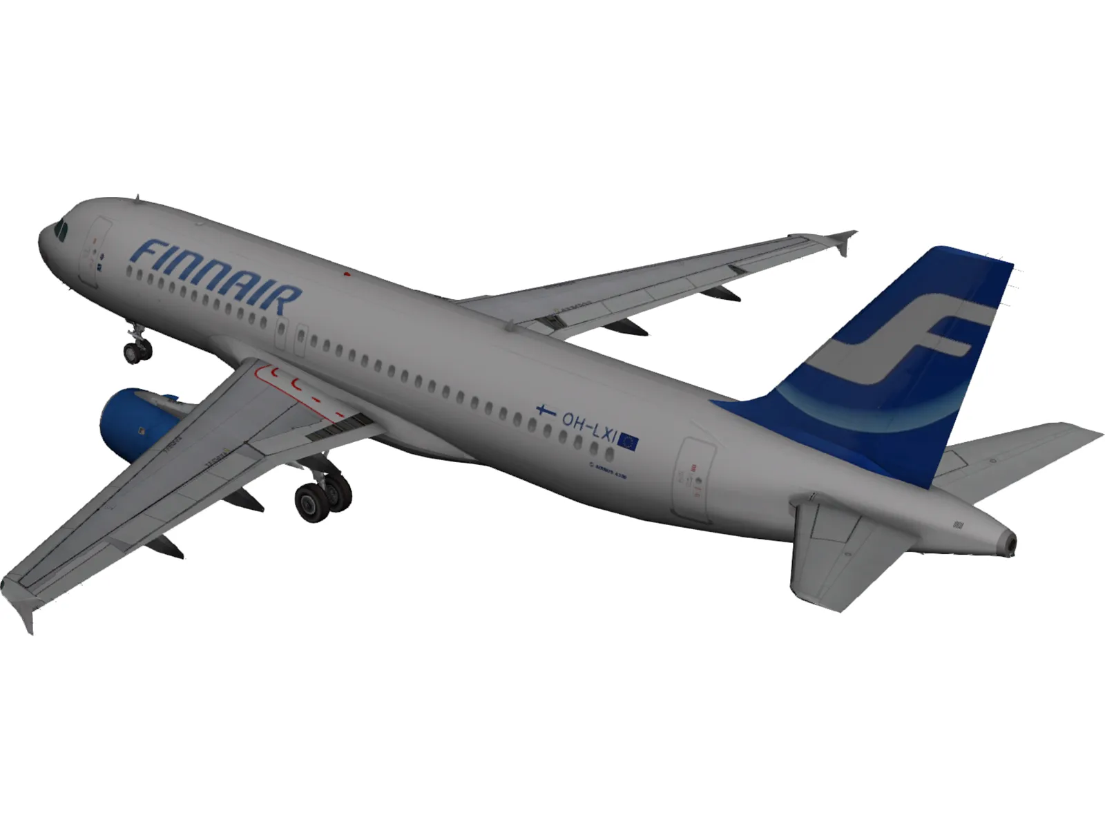 Airbus A320 FinnAir 3D Model