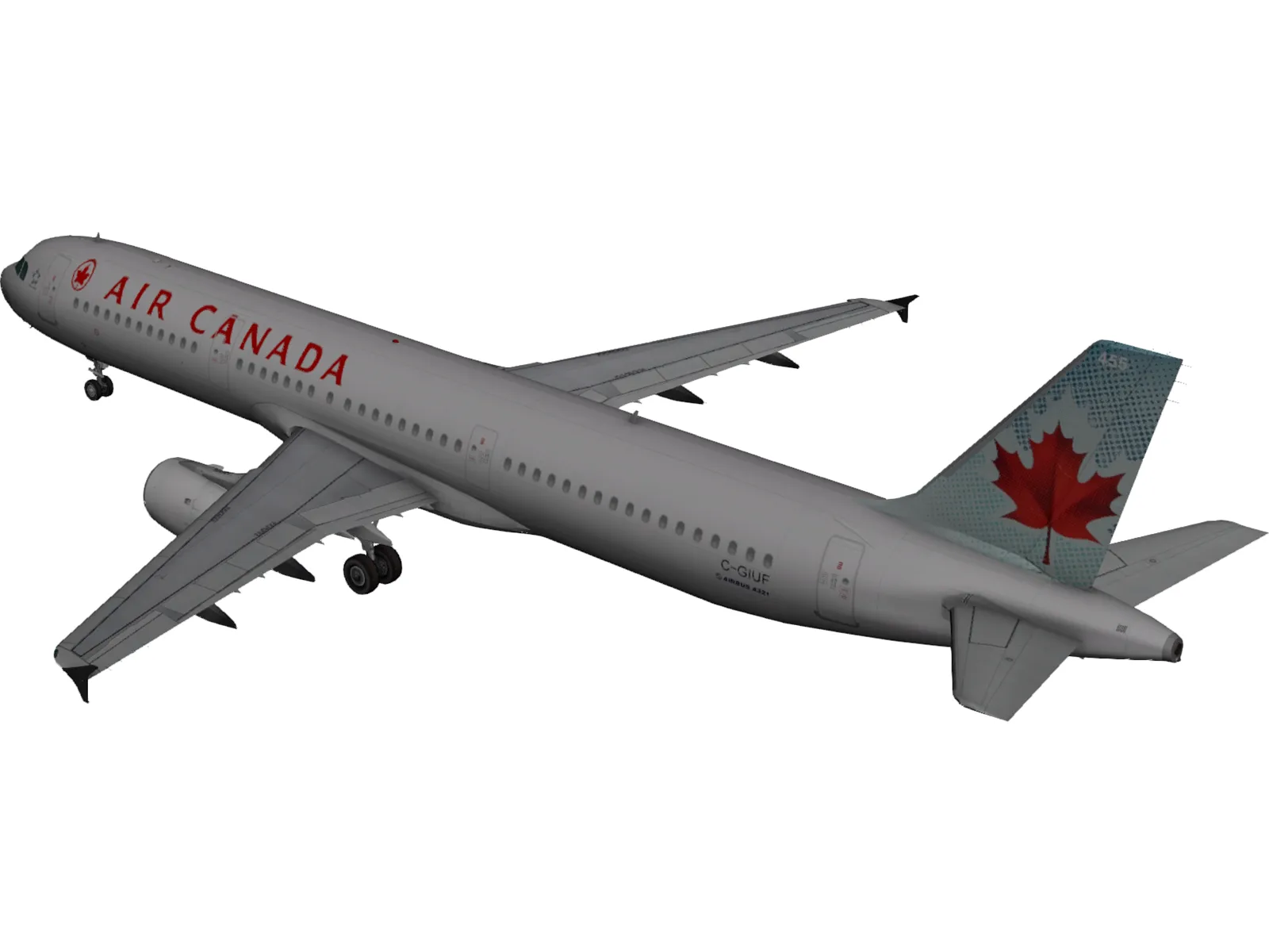 Airbus A321 Air Canada 3D Model