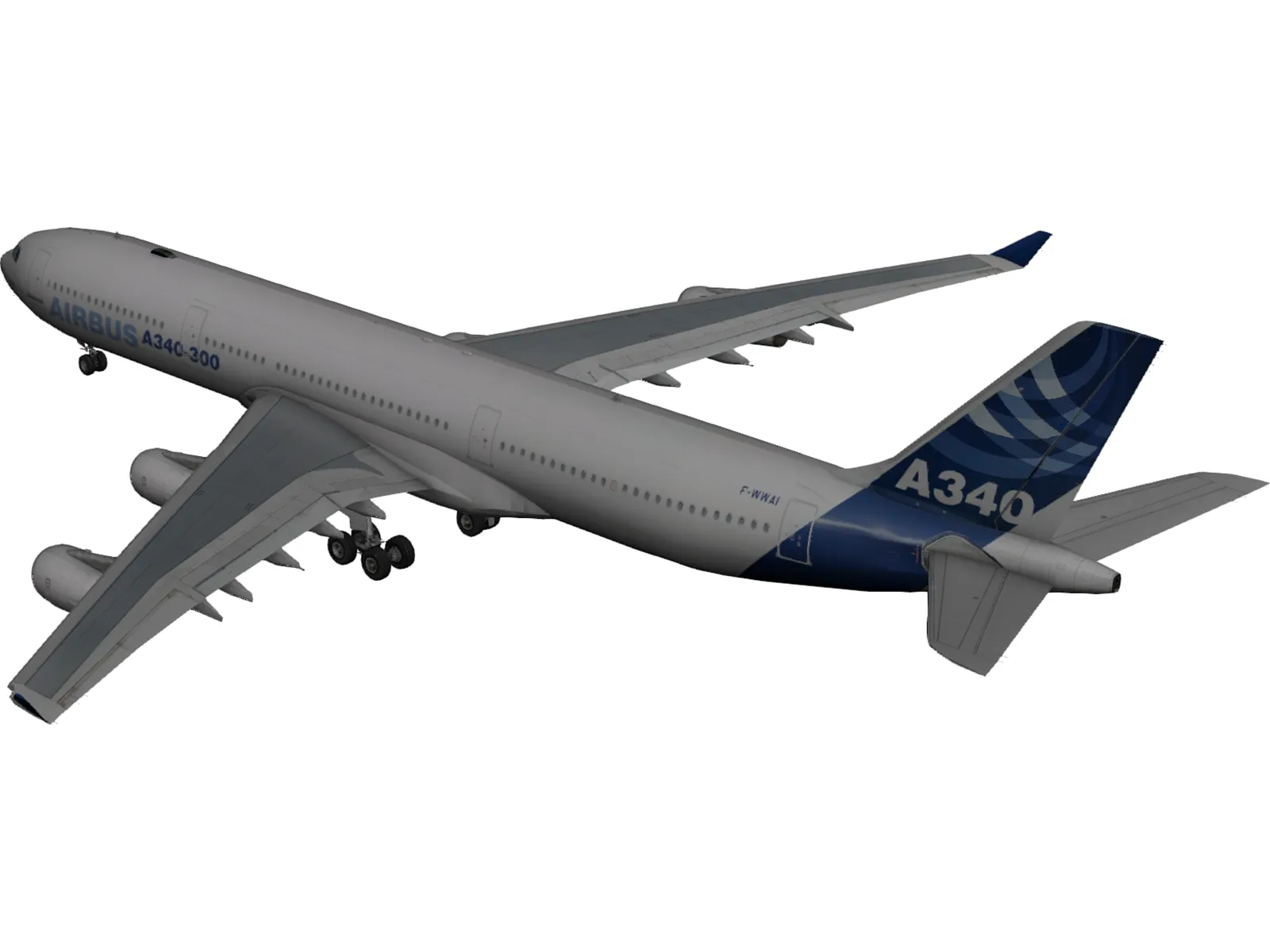 Airbus A340-300 3D Model