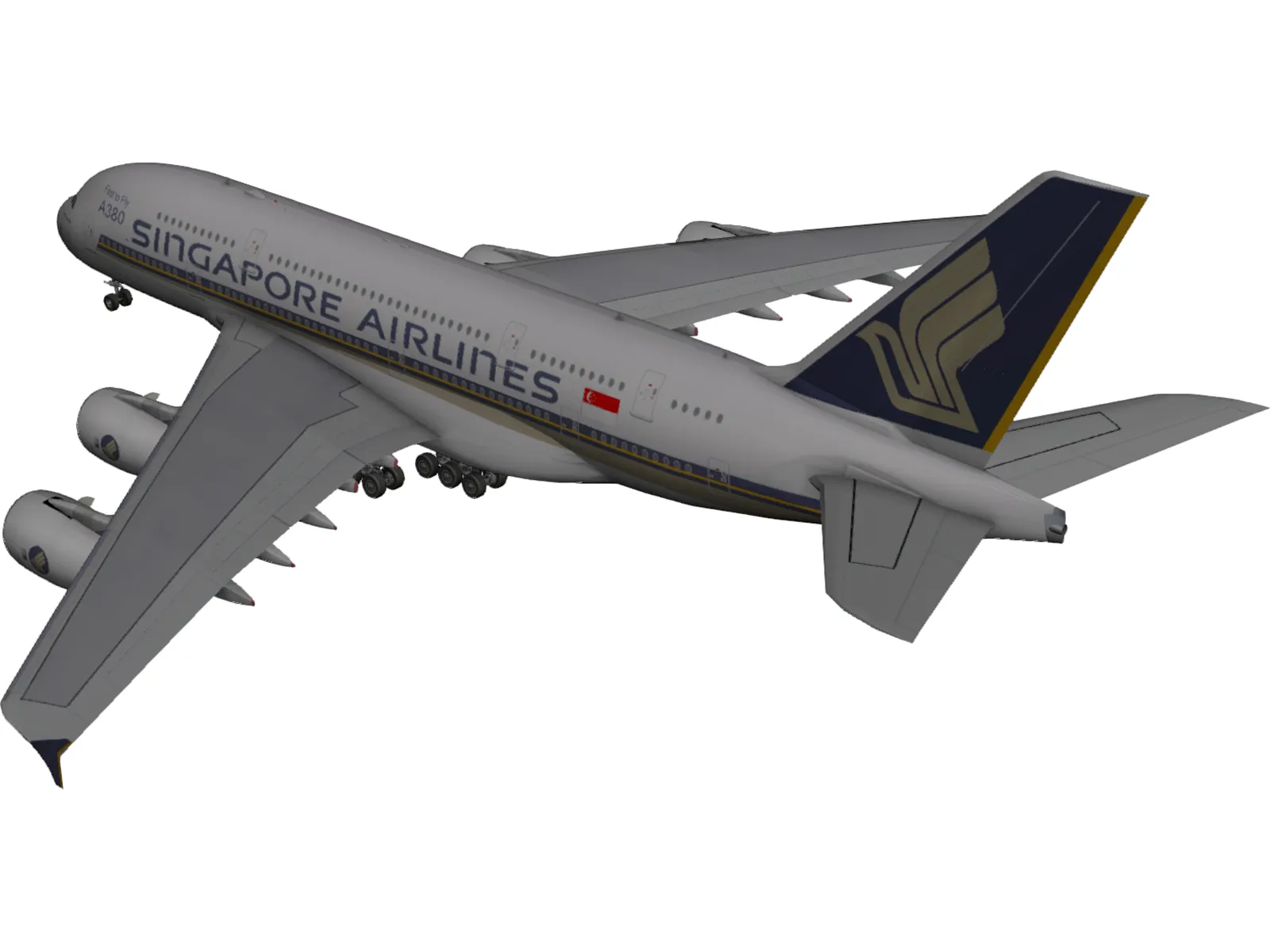 Airbus A380-800 Singapore Airlines 3D Model