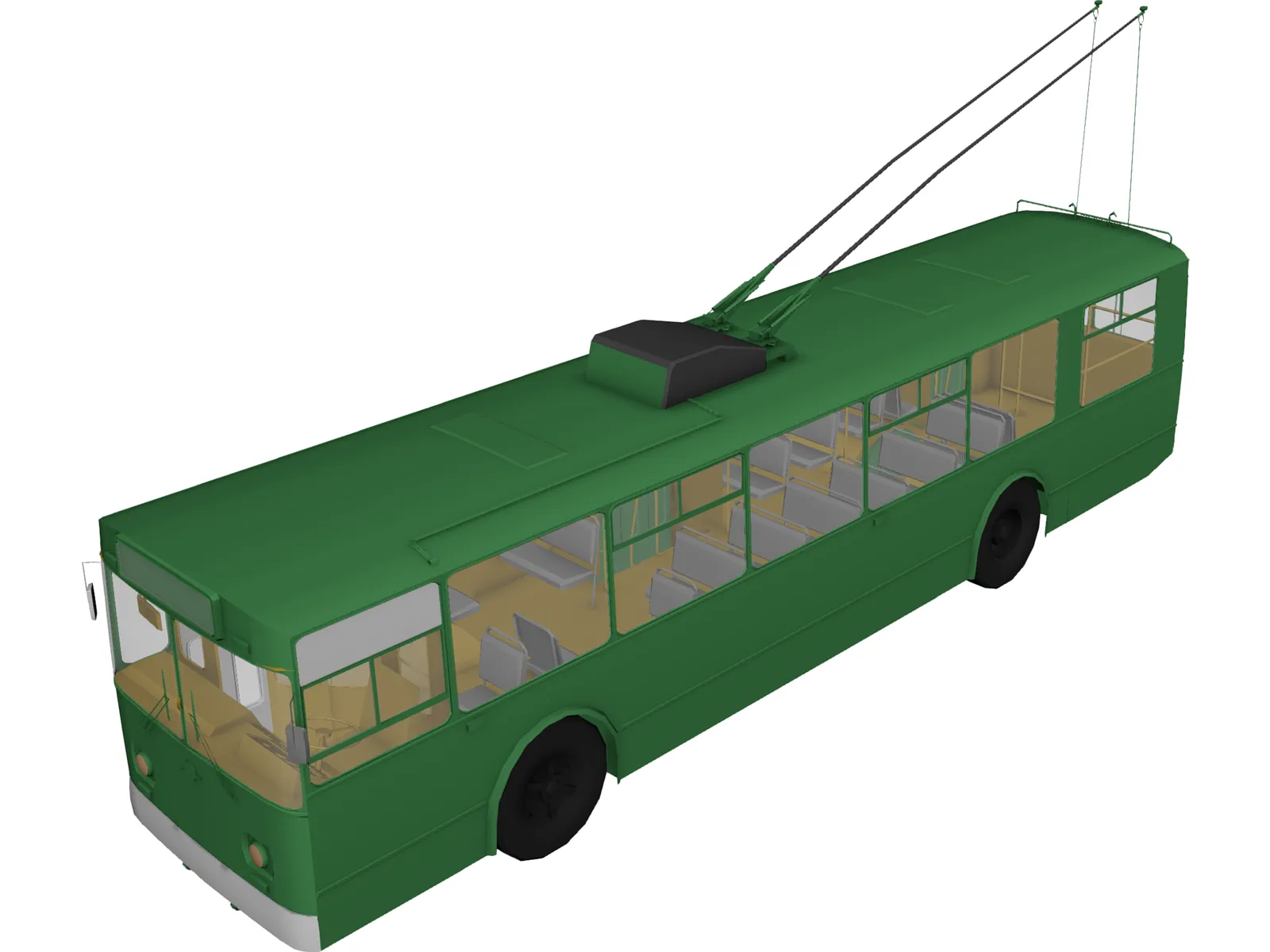 Trolleybus Russian 3D Model