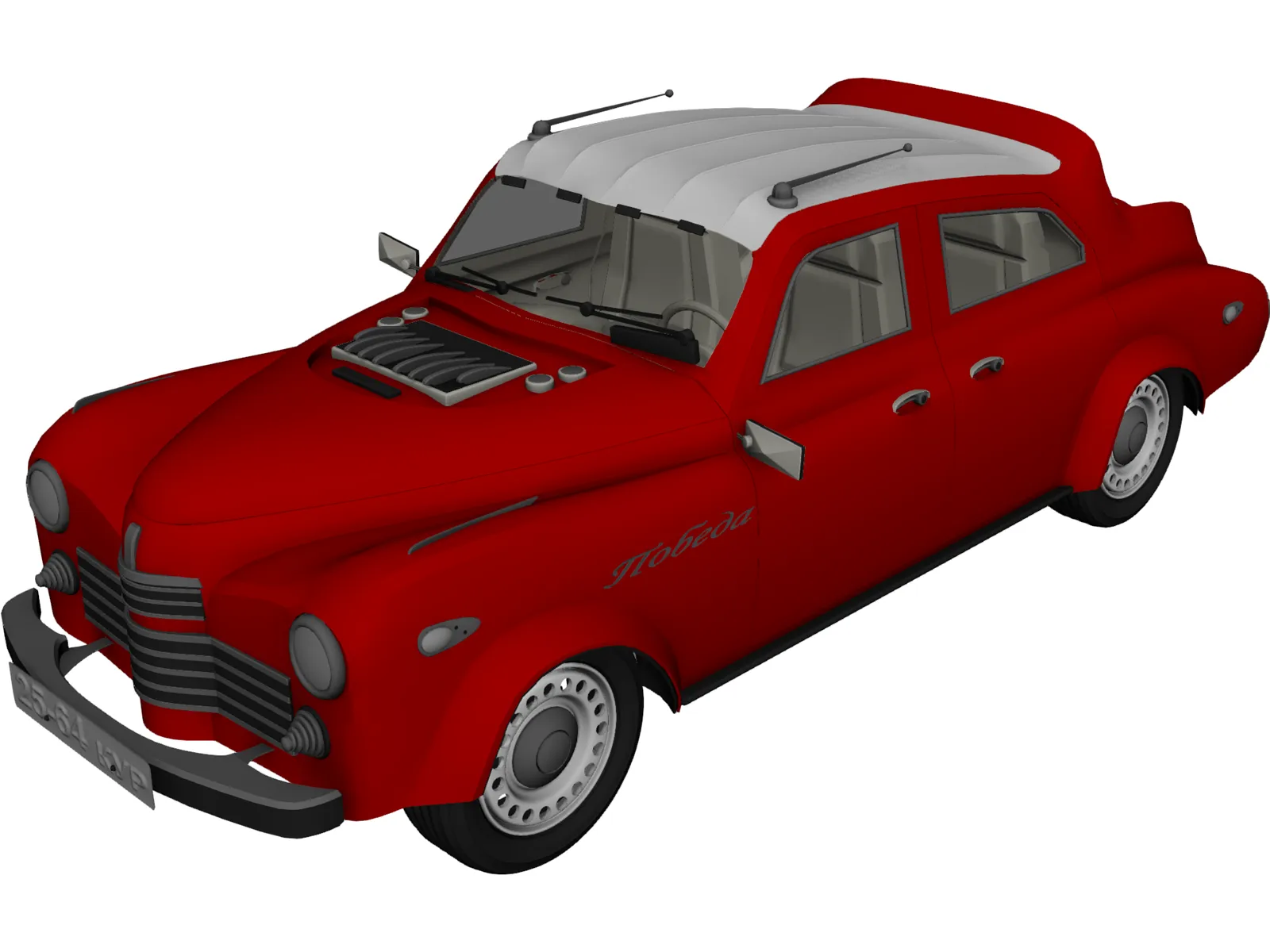 Gaz-M20 Pobeda (1970) 3D Model