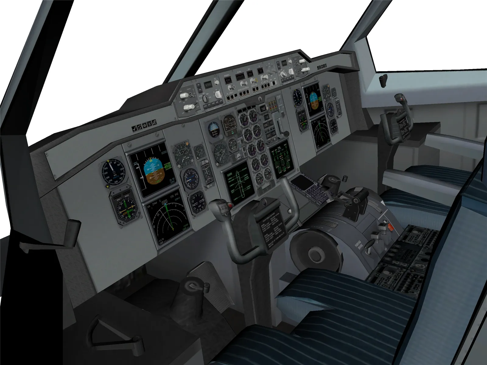 Airbus A300-600 Cockpit 3D Model