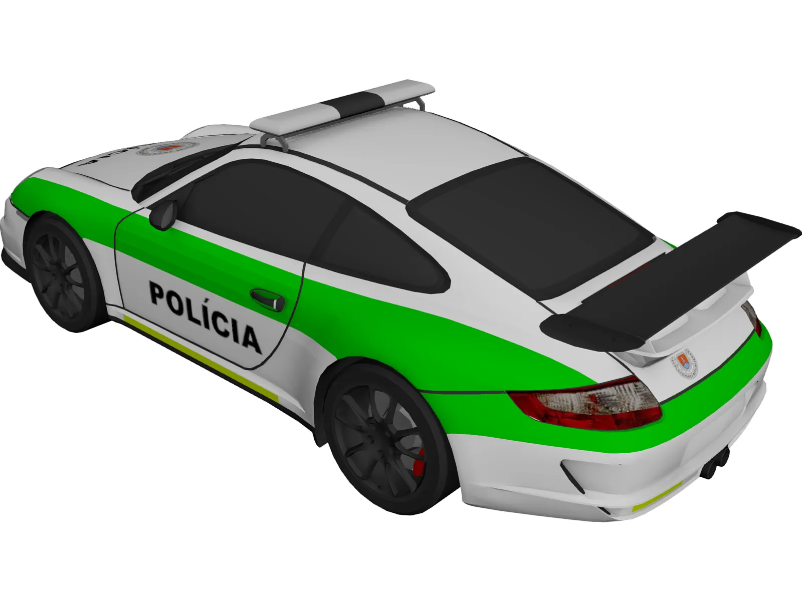 Porsche 911 Carrera GT3 RS Police 3D Model