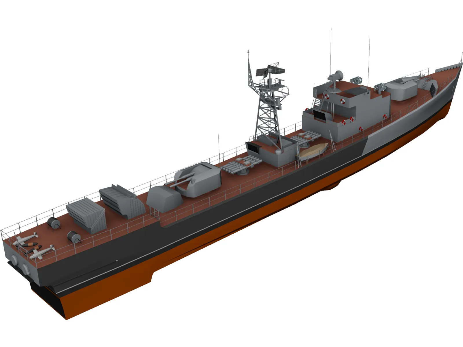 Mirka II Frigate 3D Model