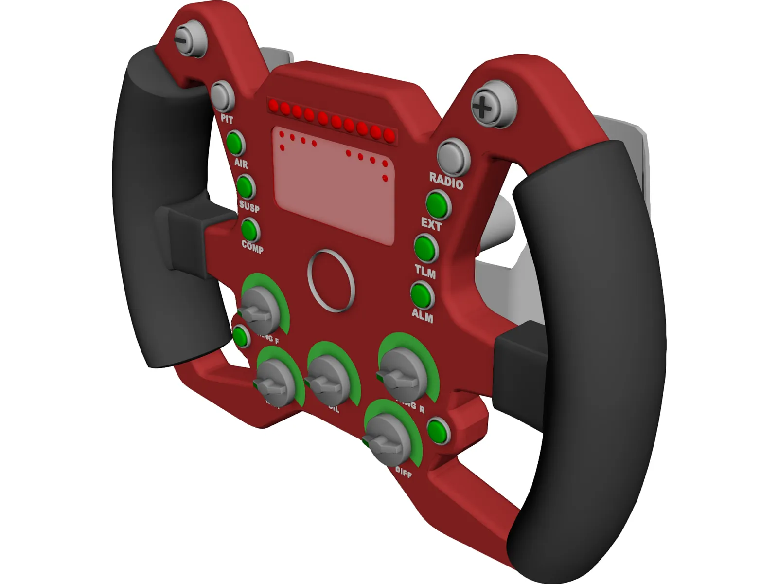 Racing Steering Wheel 3D Model