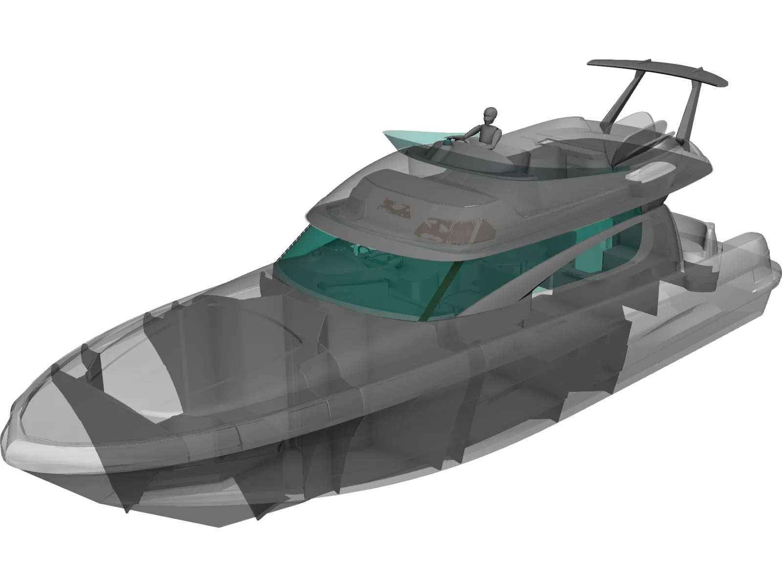 Janneau Motorboat P46 3D Model