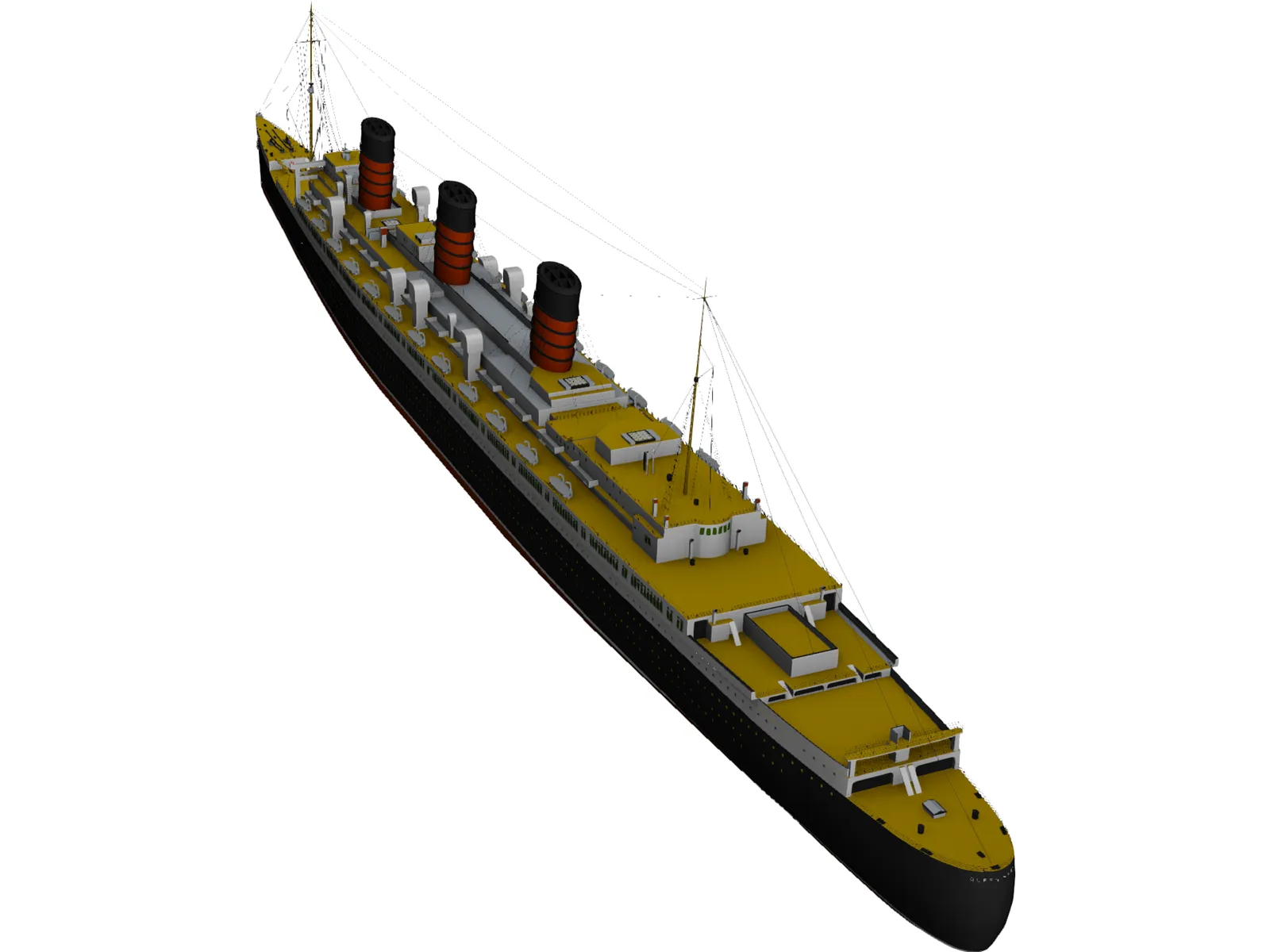 RMS Queen Mary 3D Model