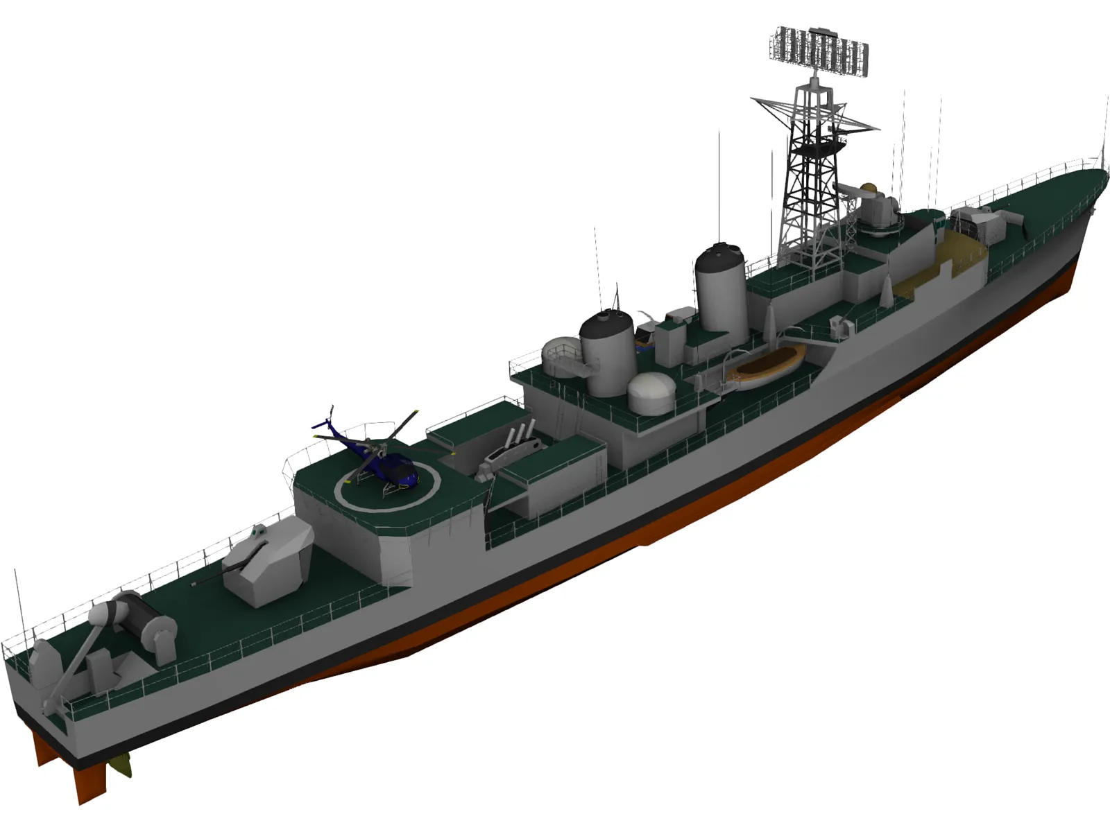 Ashanti Frigate 1962 3D Model