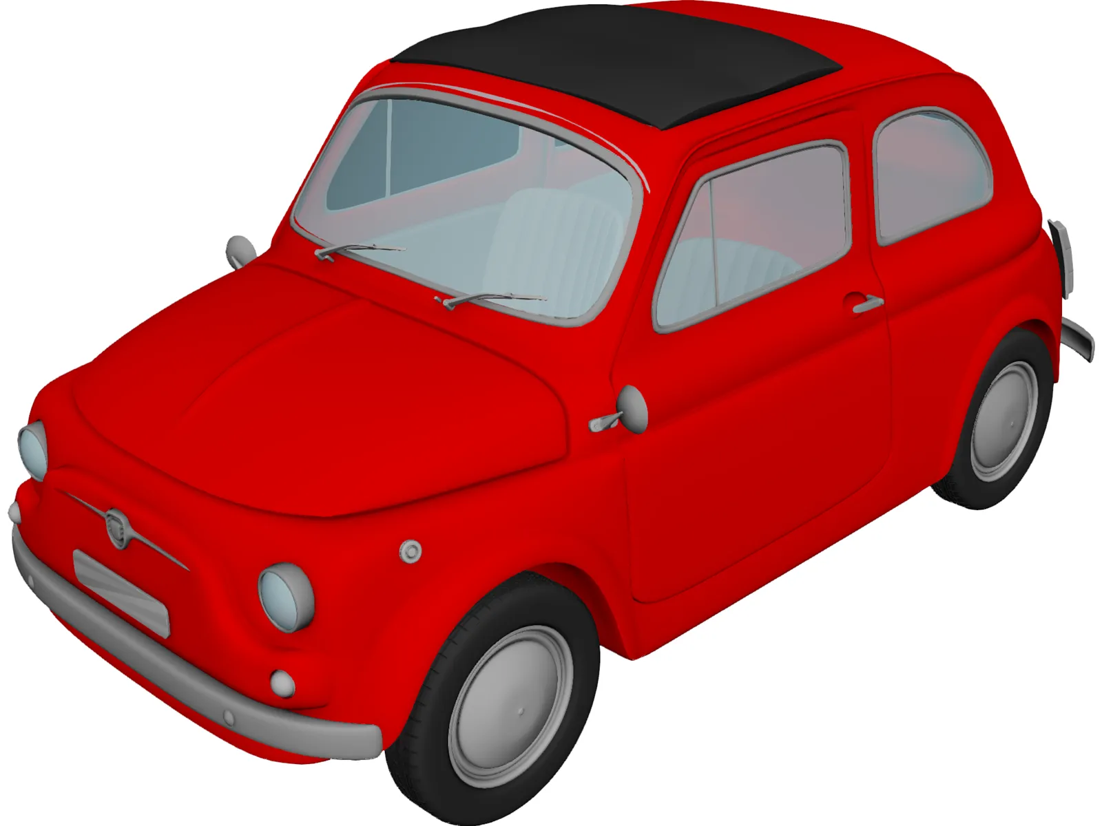 Fiat 500 3D Model