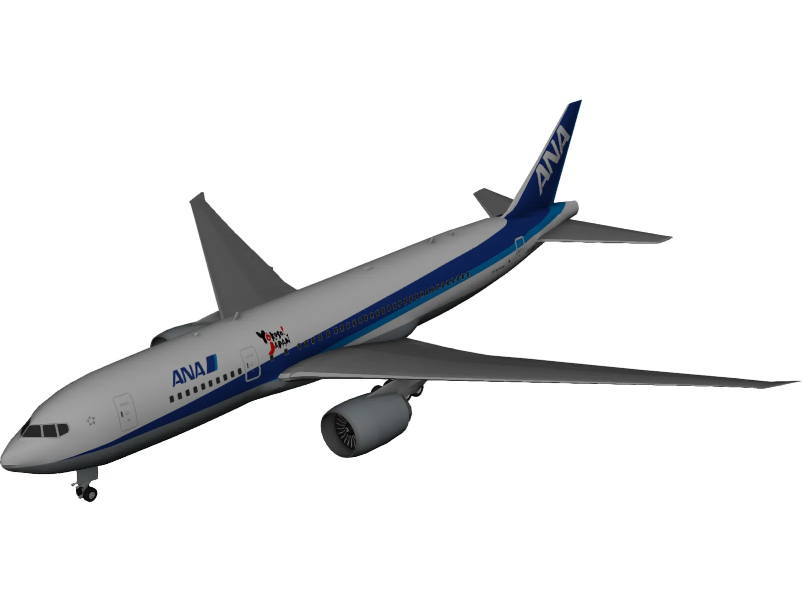 Boeing 777-200 Ana 3D Model