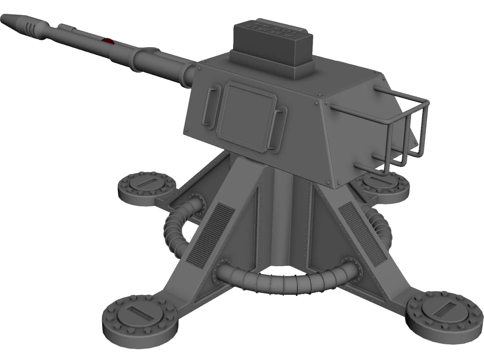 105mm Turret 3D Model