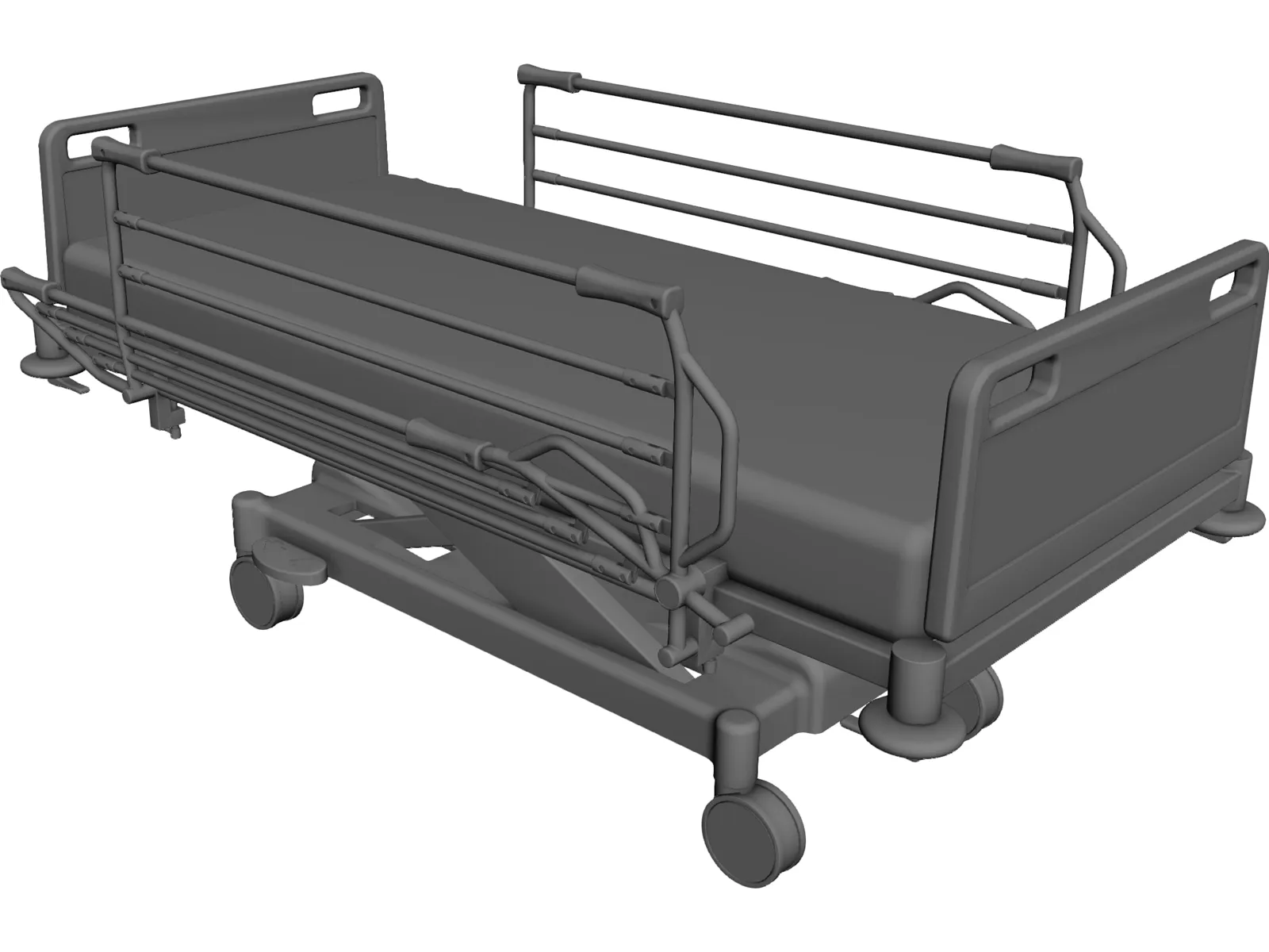 Hospital Bed 3D Model