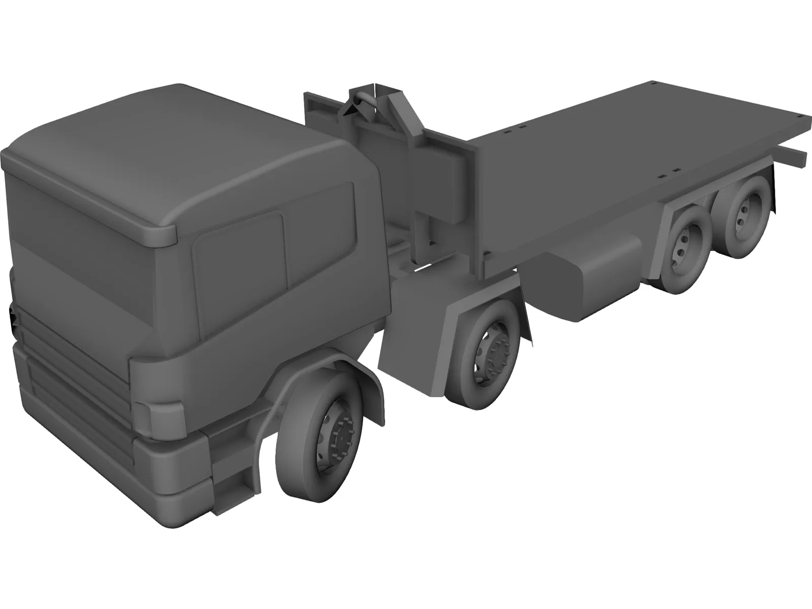 Scania 124 Military Protected 3D Model