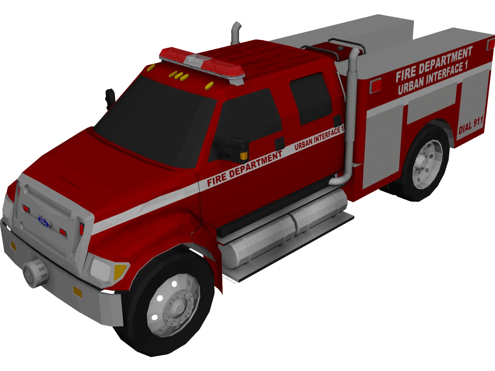 Ford F650 Firetruck 3D Model