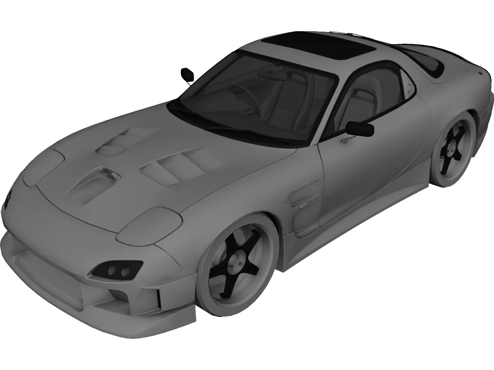 Mazda RX-7 FD3S Tuned 3D Model