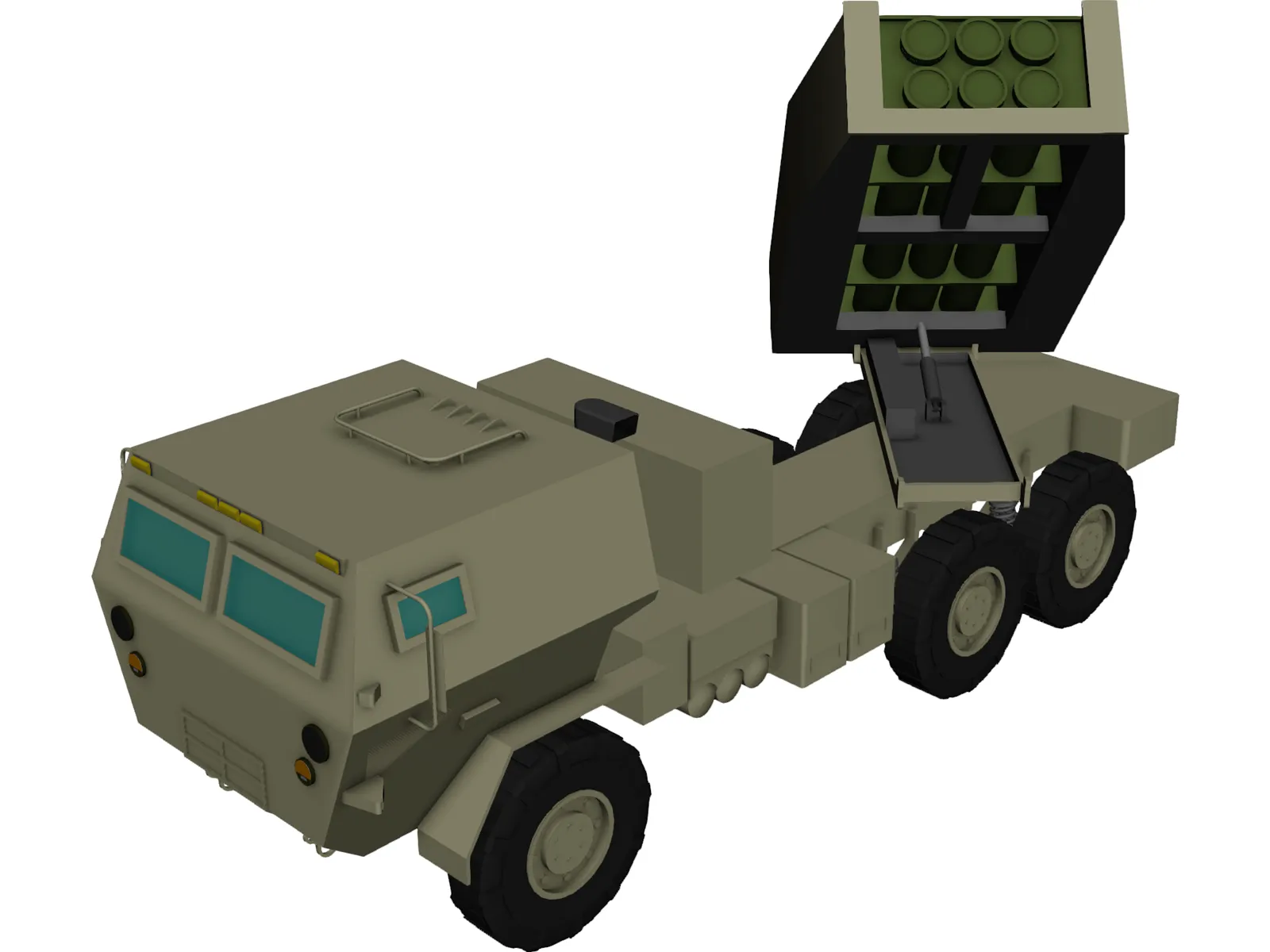 USMC High Mobility Artillery Rocket System (HIMARS) 3D Model